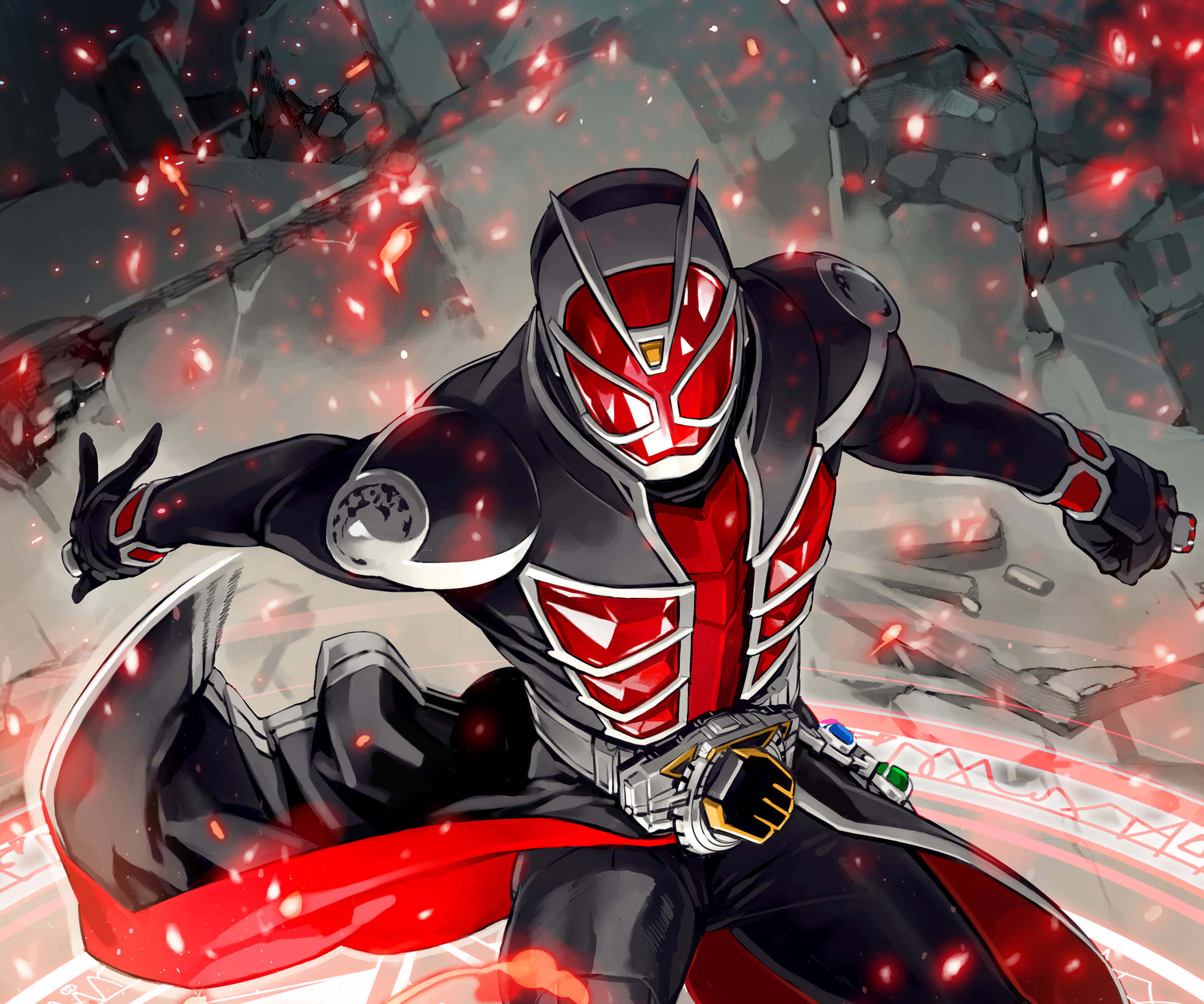 2480x2067 Download Kamen Rider Dynamic Action Pose Wallpaper