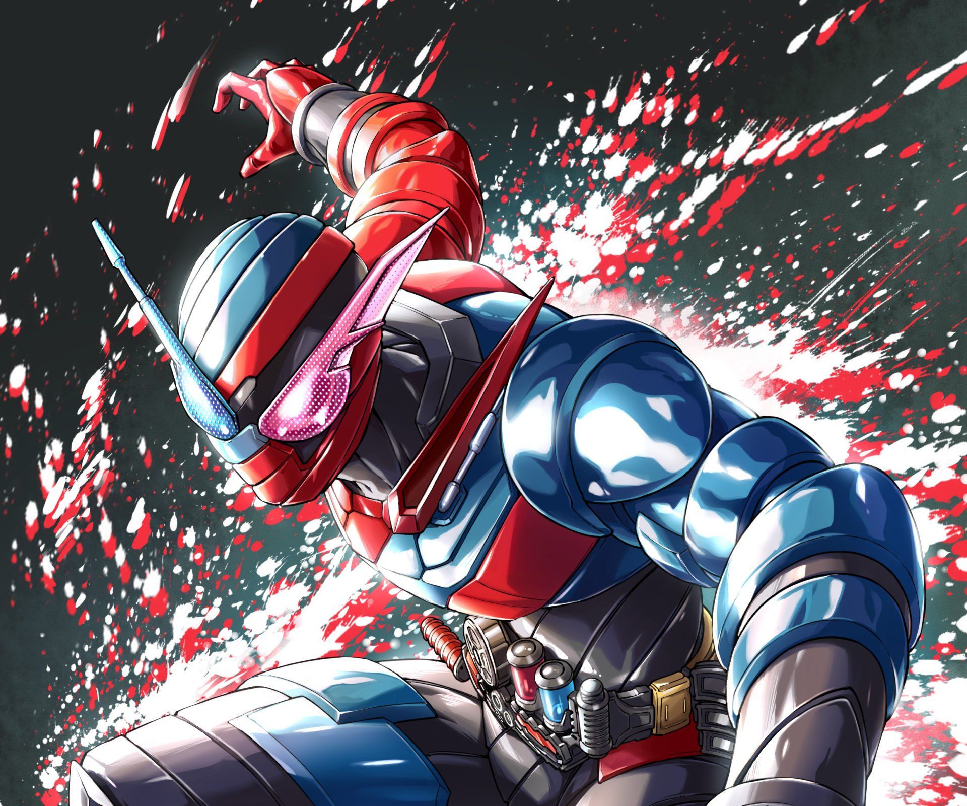1920x1600 Kamen Rider: Neon Surge. Chrome Rider. Rider Blade: Anime HDx2067