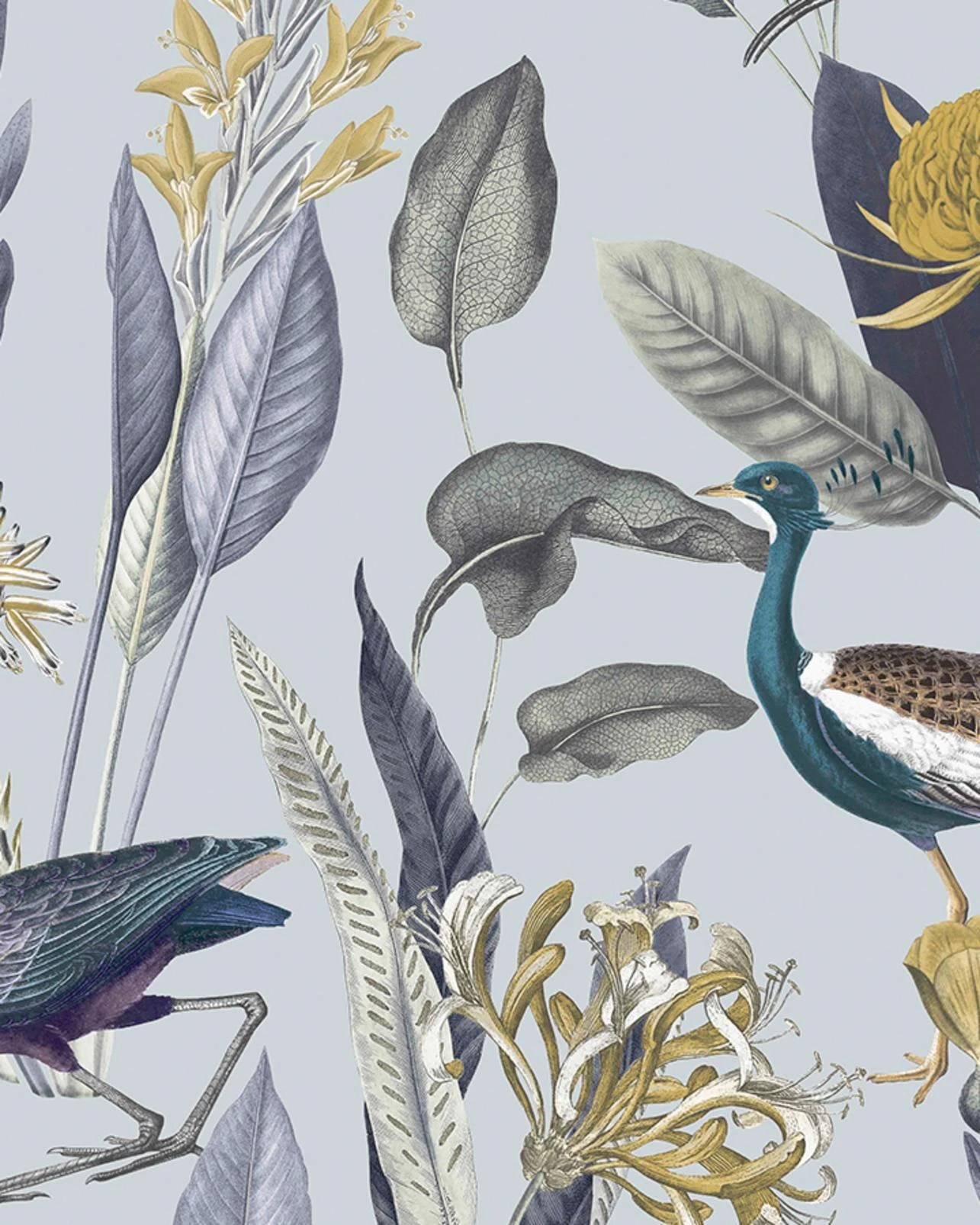 1285x1606 Glasshouse Soft Grey Wallpaper