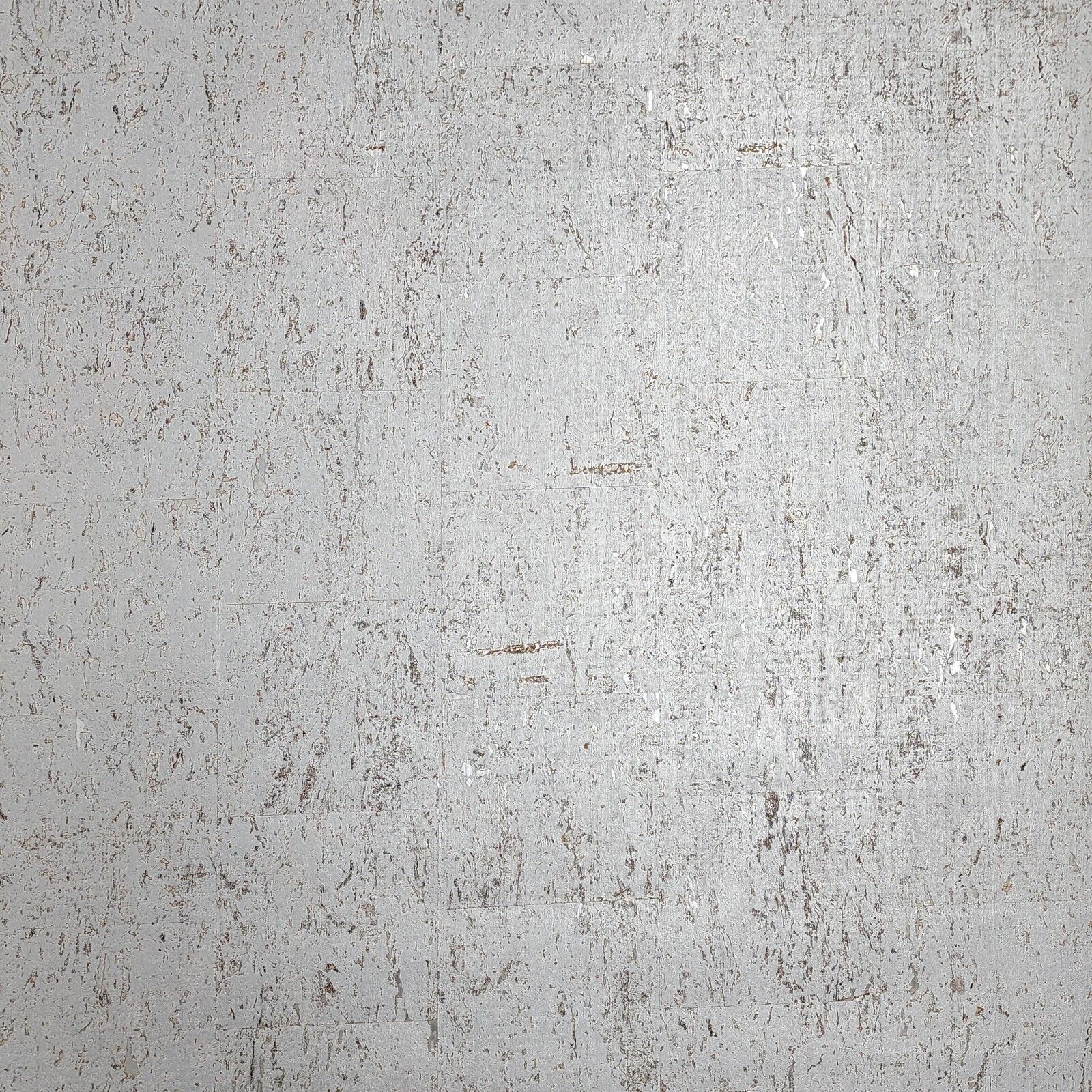 1600x1600 WM819401 Real natural cork Wallpaper textured light gray silver metallic wallcoverings
