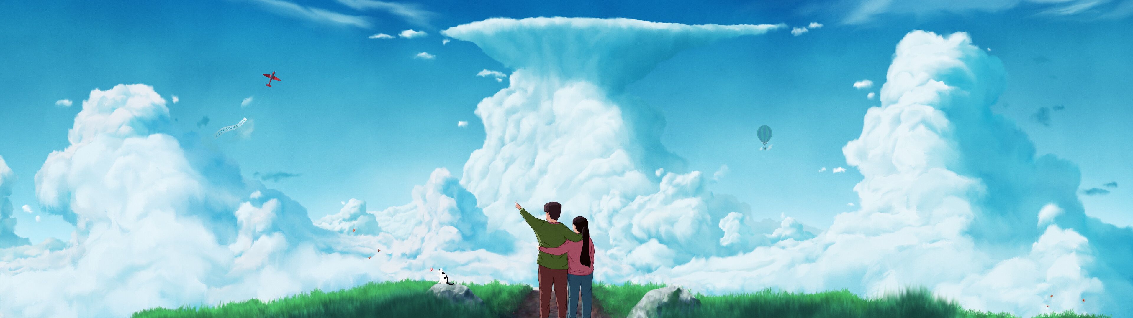 3840x1080 Life Together Mega Pixel Painting