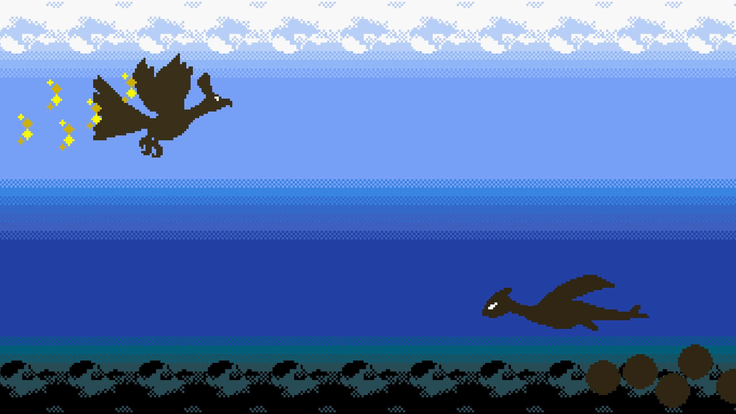 2560x1440 Download Pixel Art Pokemon Battle Scene Wallpaper
