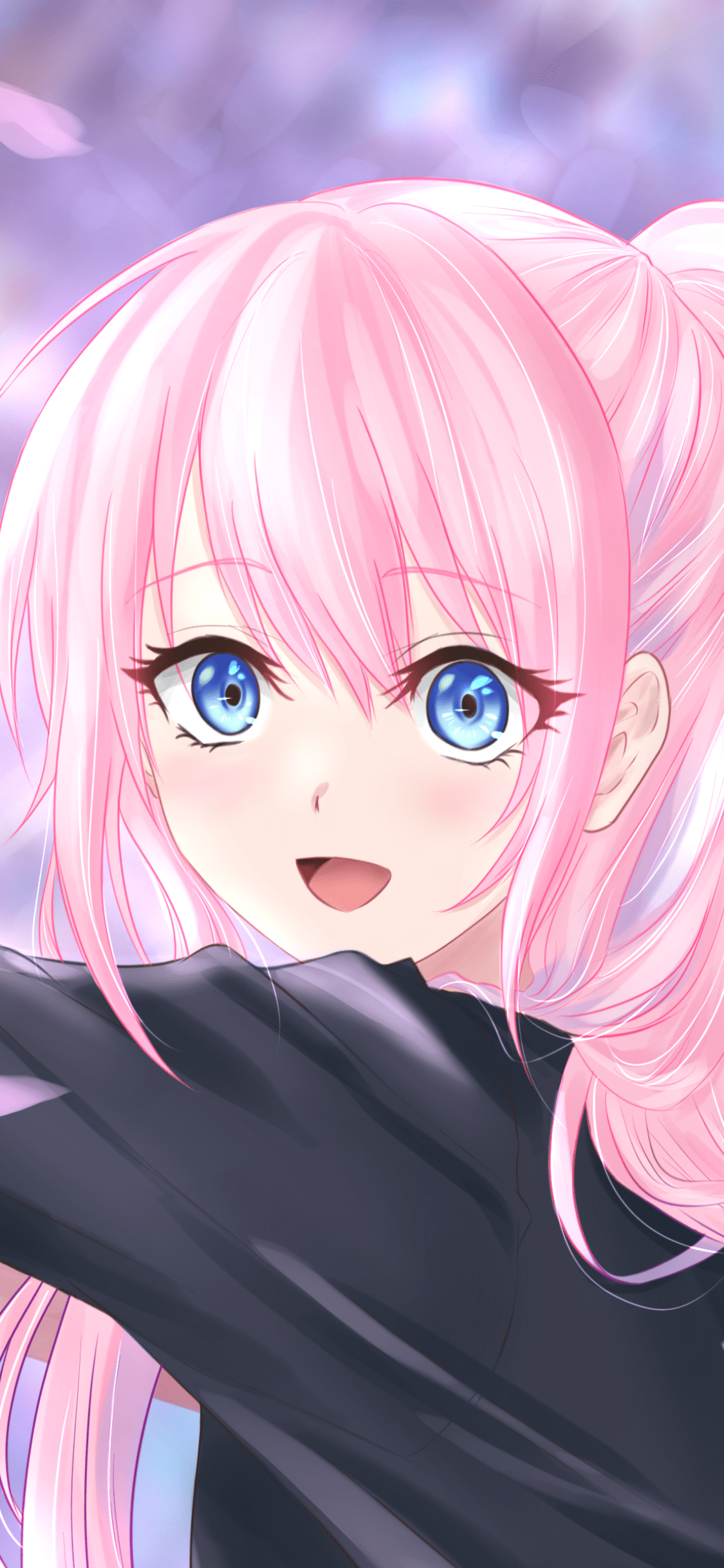 1125x2436 Micchon Shikimori Wallpaper. Shikimori: Not Just a Cutie. Pink Shikimori Phone Art