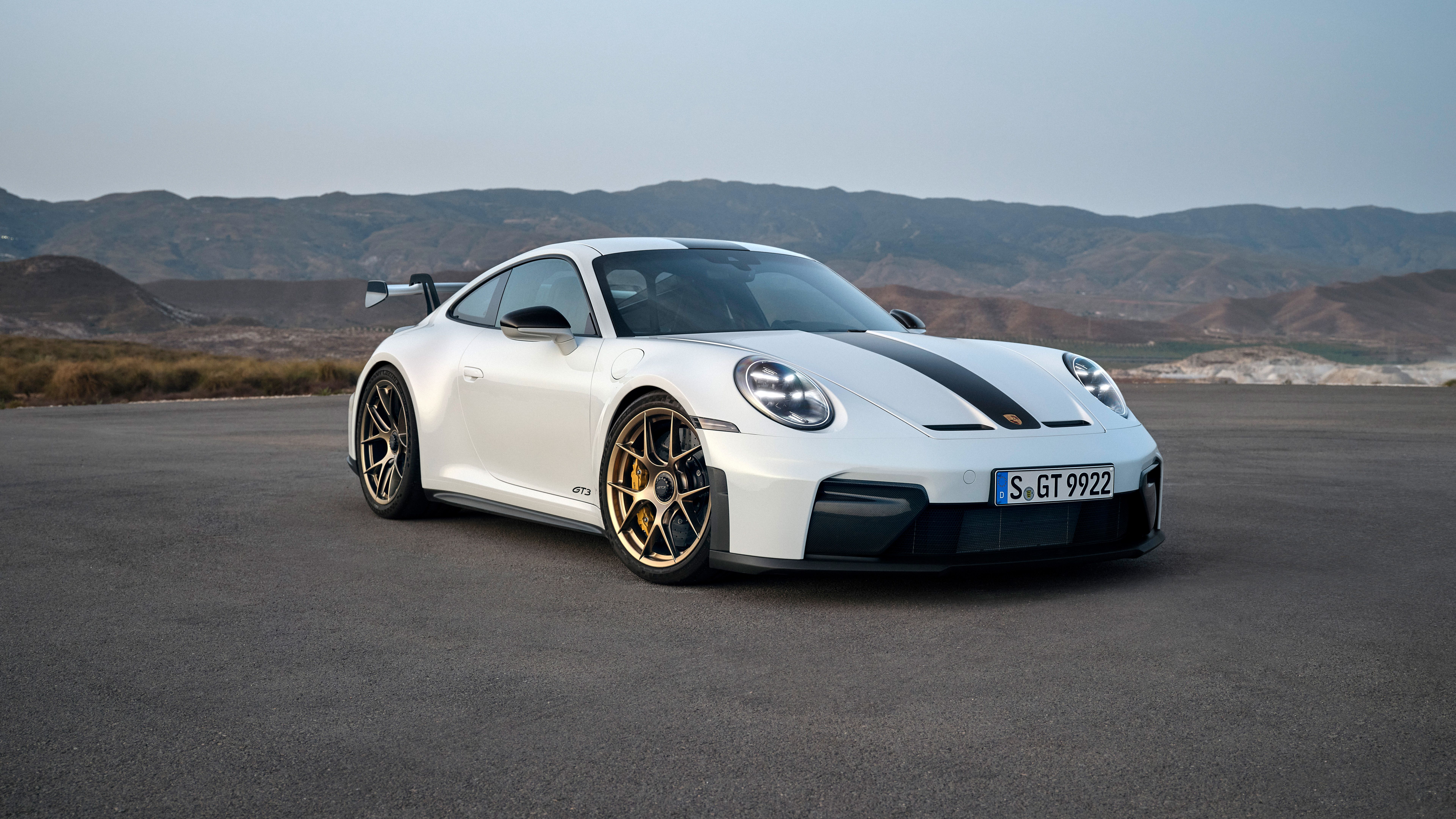 7680x4320 White Porsche 911 GT3 Weissach Package 2024 Car 4K 8K HD Cars Wallpaper