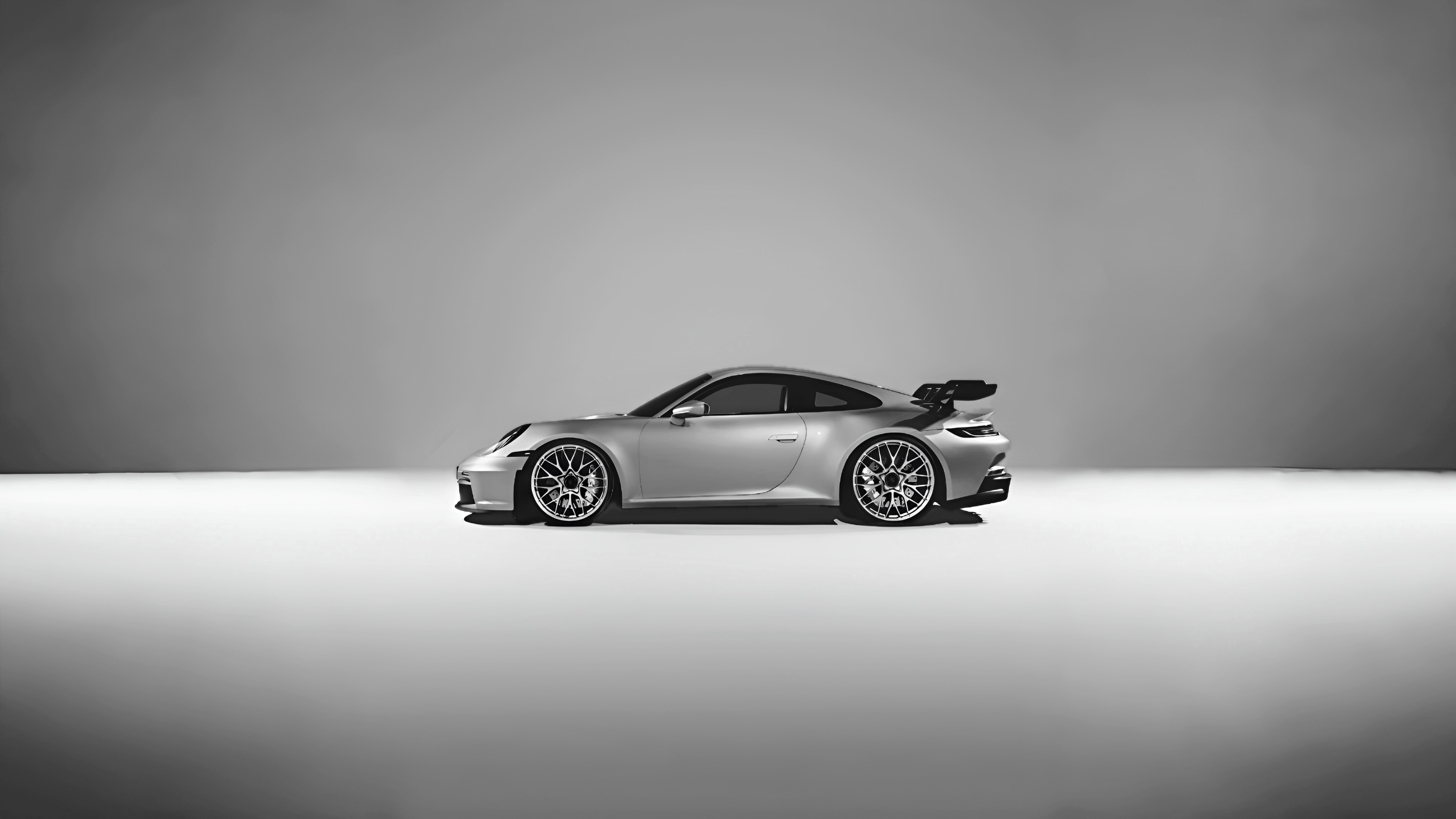 4096x2304 Porsche White Wallpaper