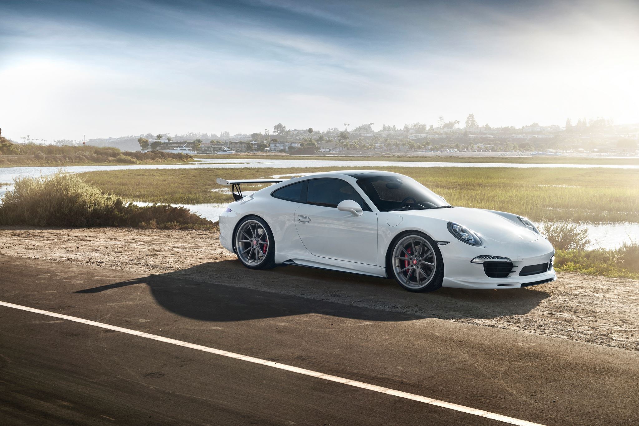 2048x1367 Stunning White Vorsteiner V GT Porsche 991 Carrera S