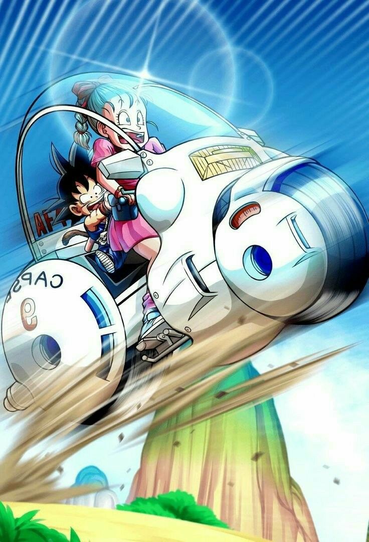 736x1080 Bulma & Goku Ball Classic