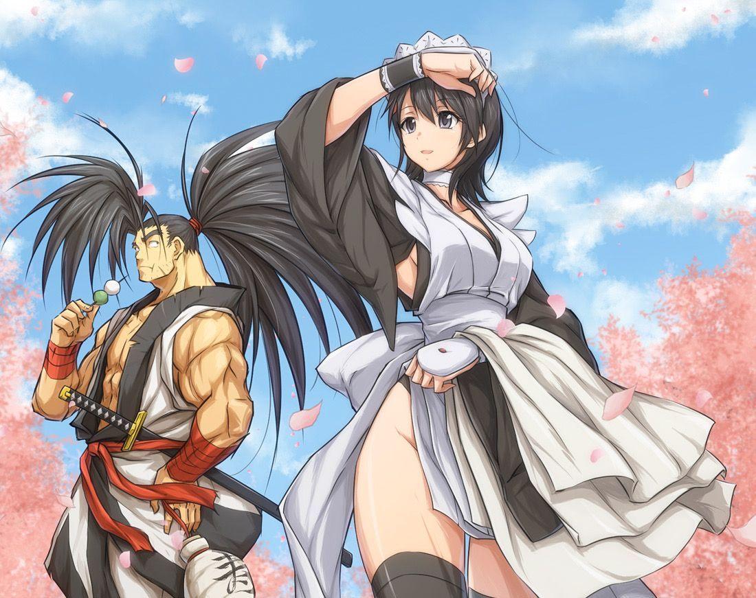 1100x871 Iroha & Haohmaru. Iroha, Starry night wallpaper, Samurai
