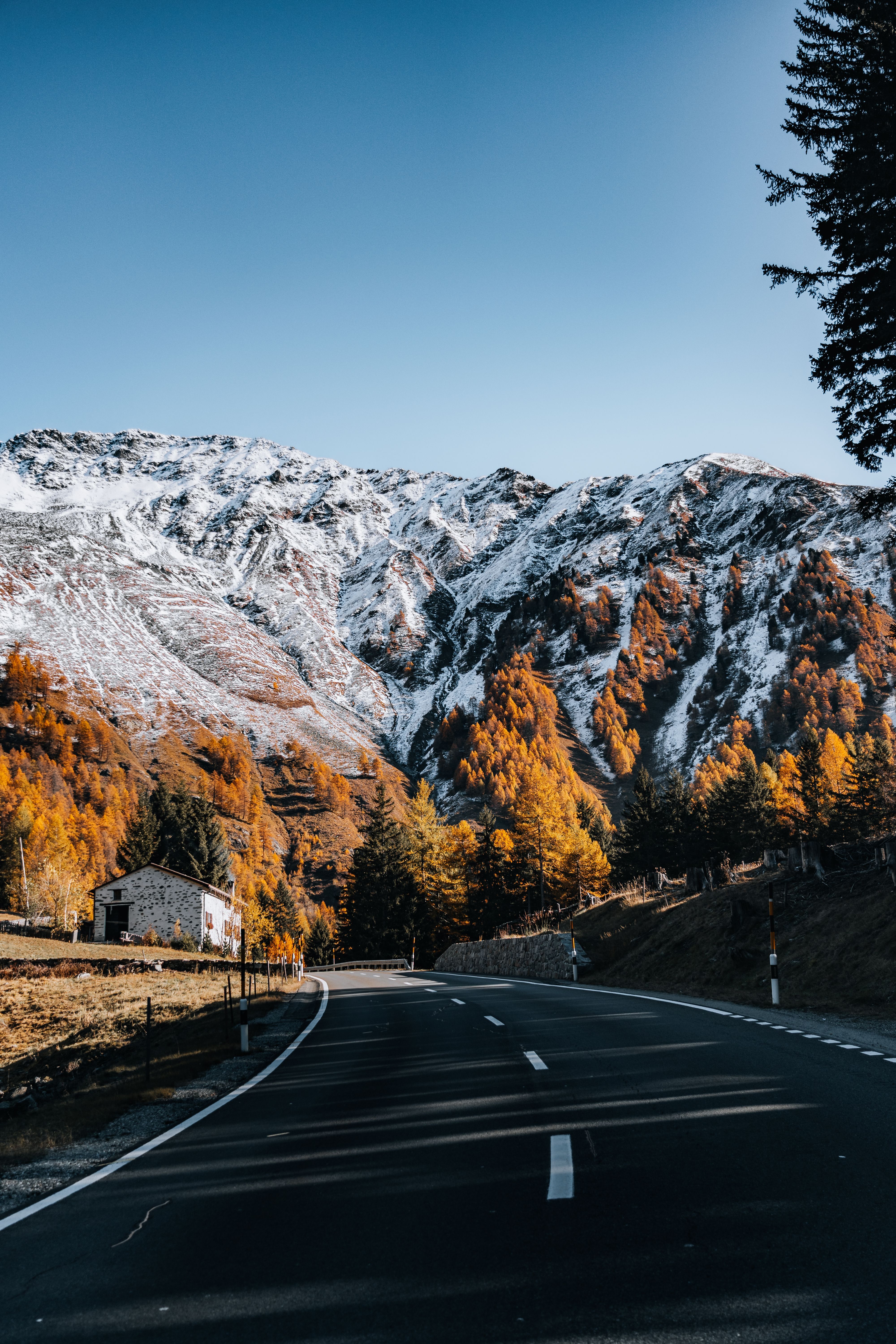 4000x6000 Scenic Autumn Drive in Veneto, Italy's Dolomites · Free