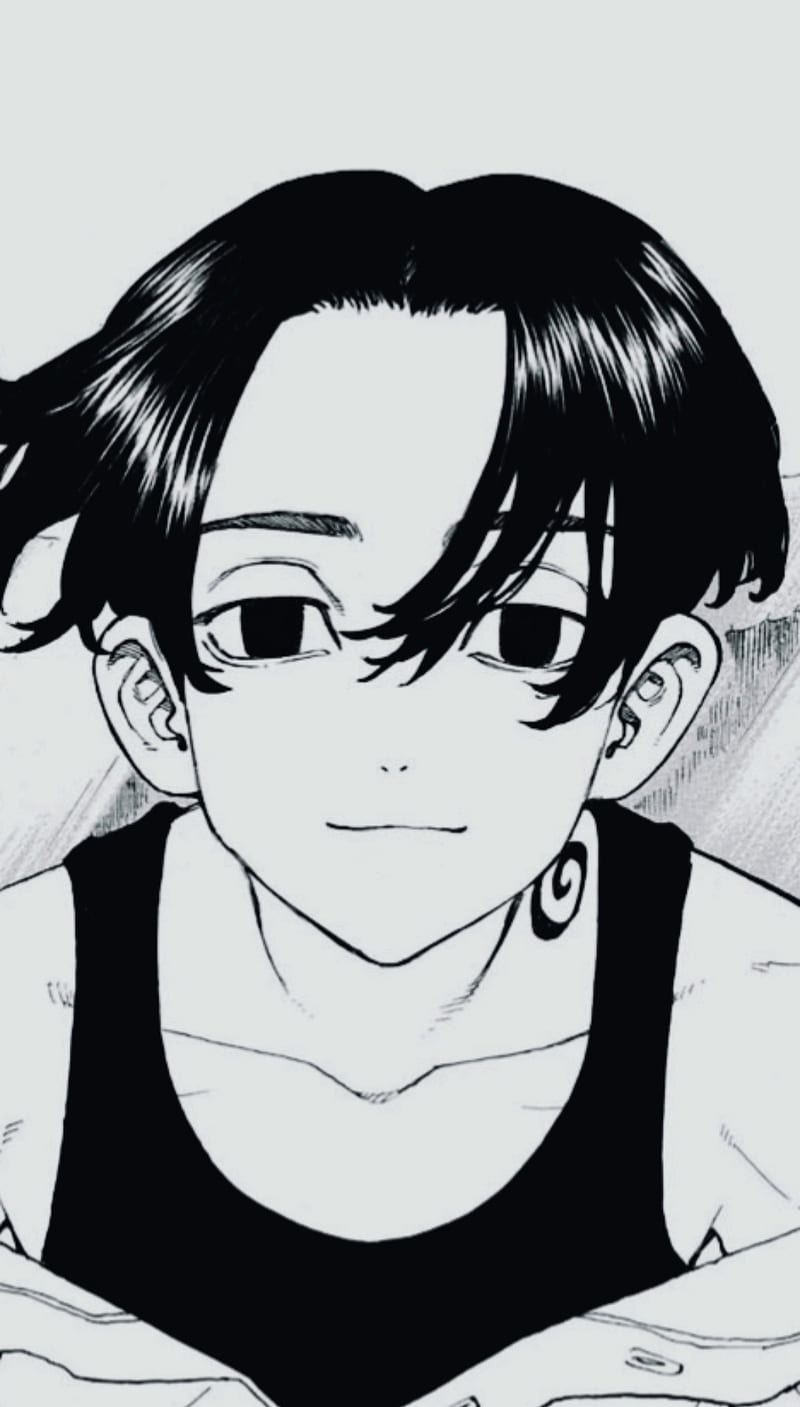 800x1407 Manjiro sano, mikey, white, black, manga, anime, tokyo reveng, HD phone wallpaper