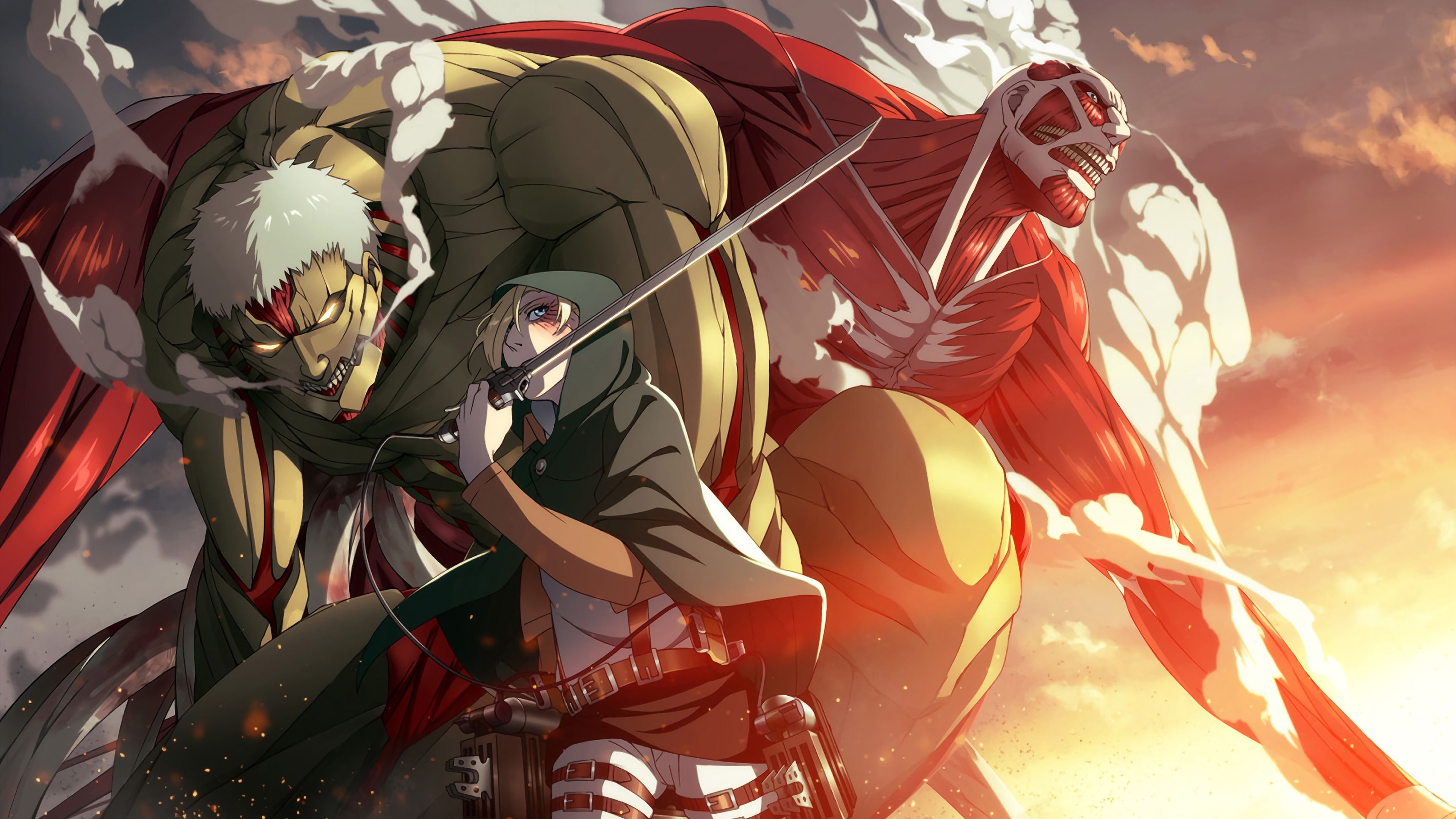 3840x2160 Attack On Titan Colossal Titan Wallpaper