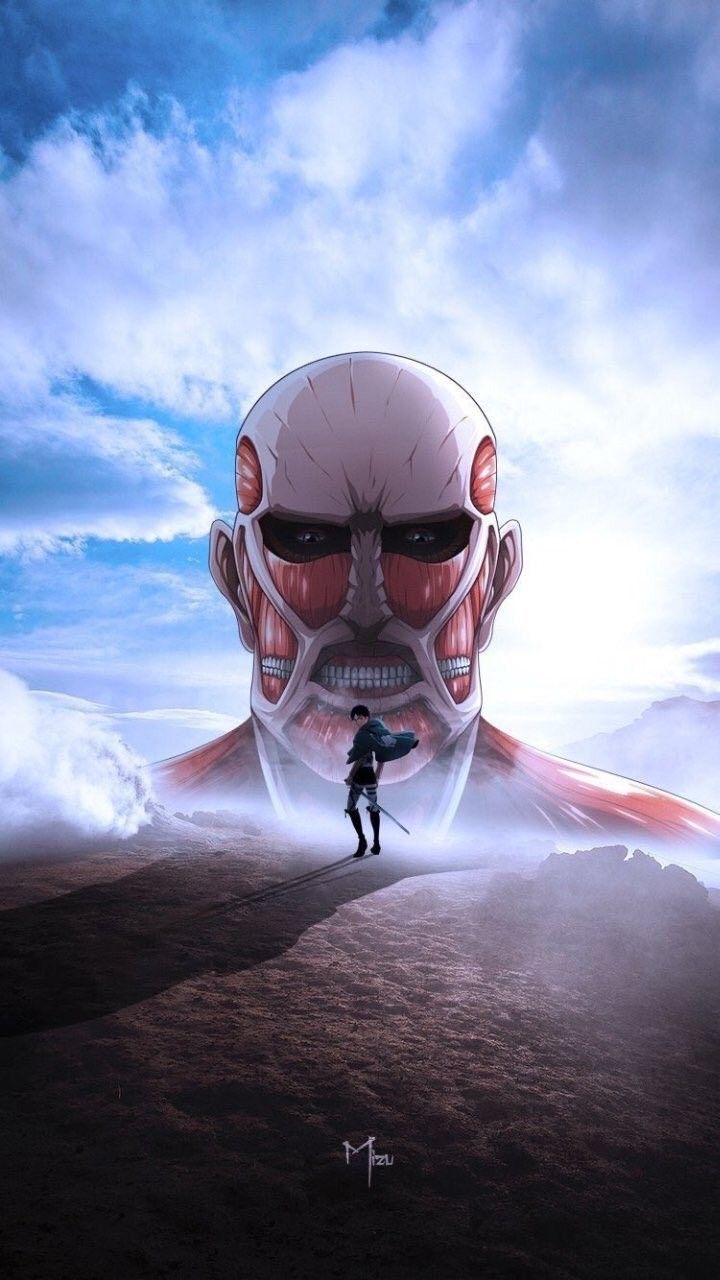 720x1280 Colossal titan wallpaper. Wall titan wallpaper, Armored titan 4k, Attack on titan wallpaper