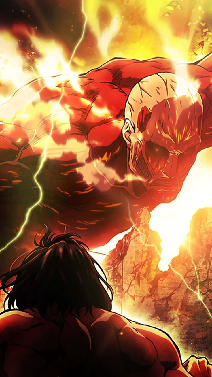 736x1308 Colossal Titan Attacking. Attack on titan final season, Eren vs colossal titan, Attack on titan