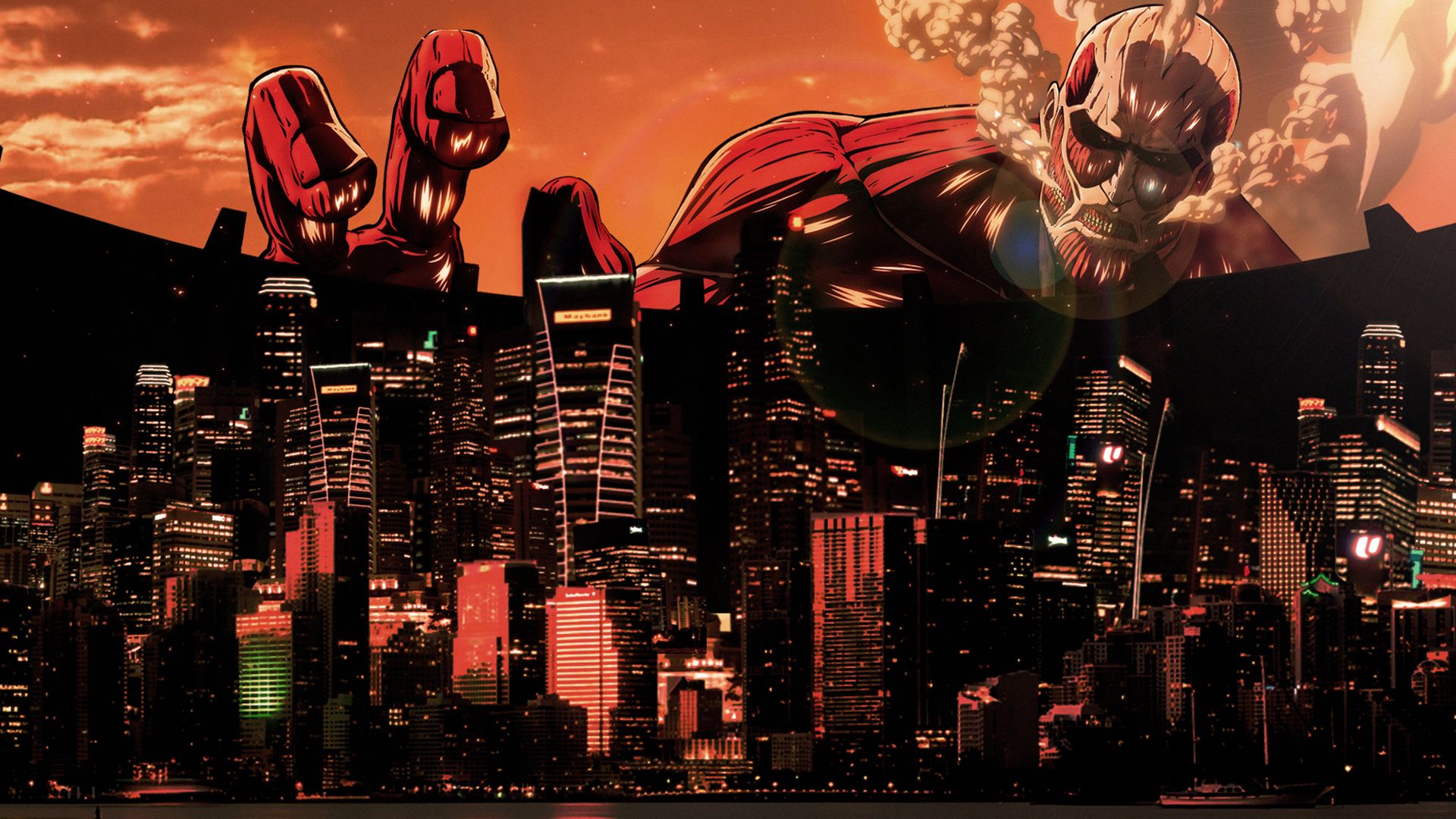 1920x1080 Colossal Titan City Buildings HD Attack On Titan Wallpaper