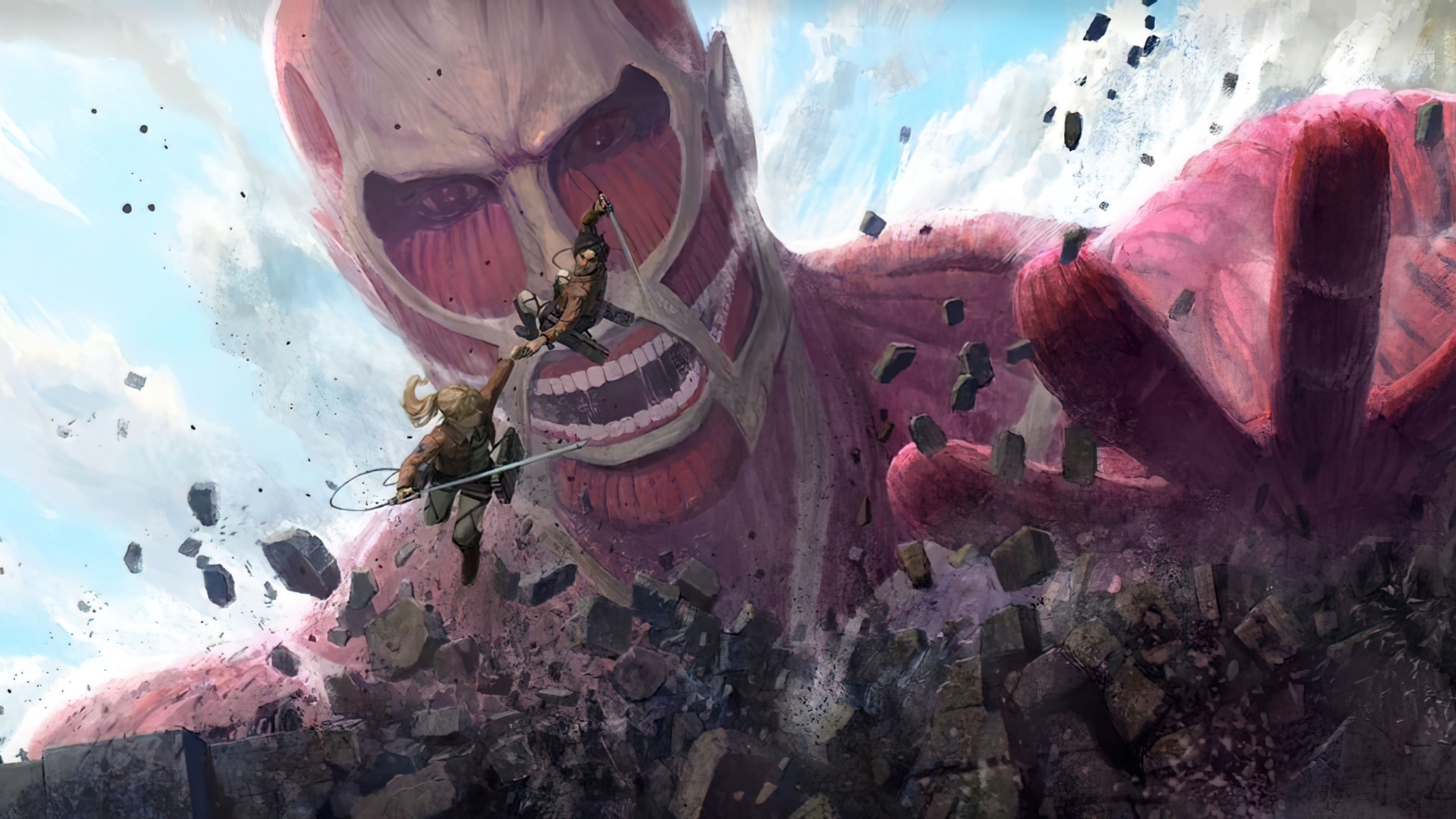 3840x2160 Colossal Titan Attack on Titan Wallpaper 4K HD PC f
