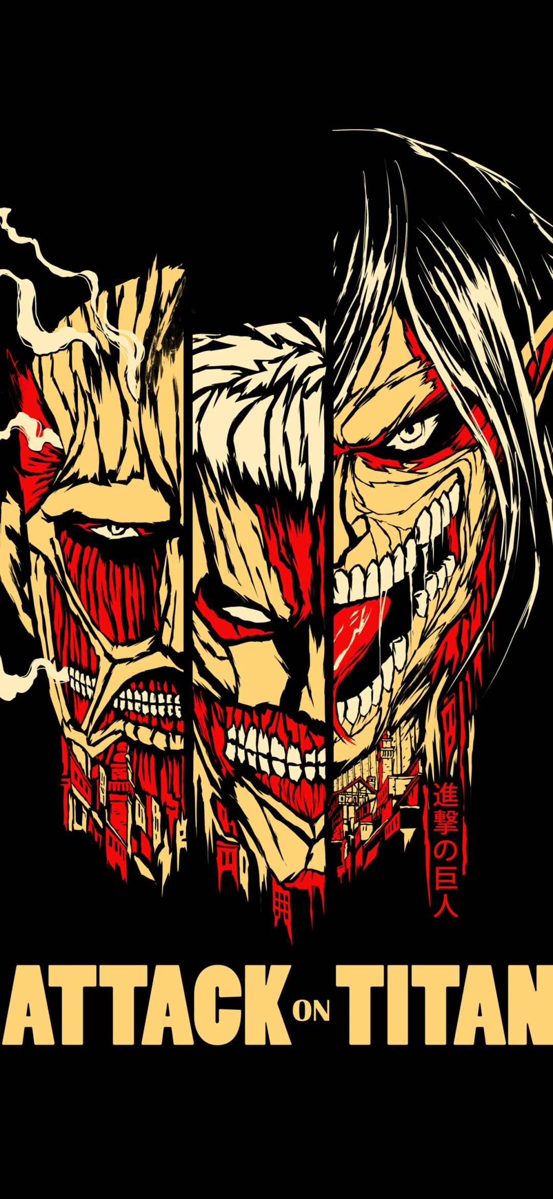 1080x2340 Attack on Titan Wallpaper 4K, AMOLED, Shingeki no Kyojin, 5K