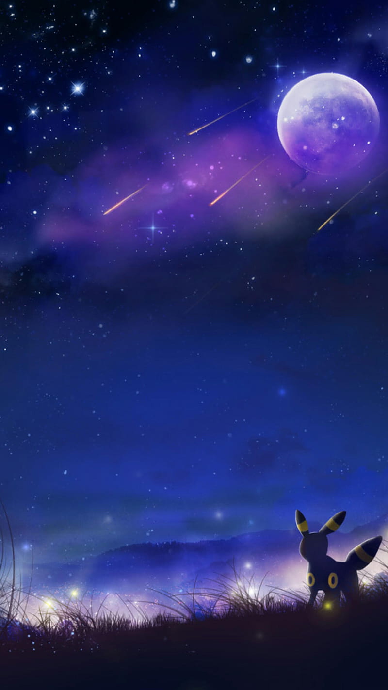 800x1423 HD moonlight pokemon wallpaper