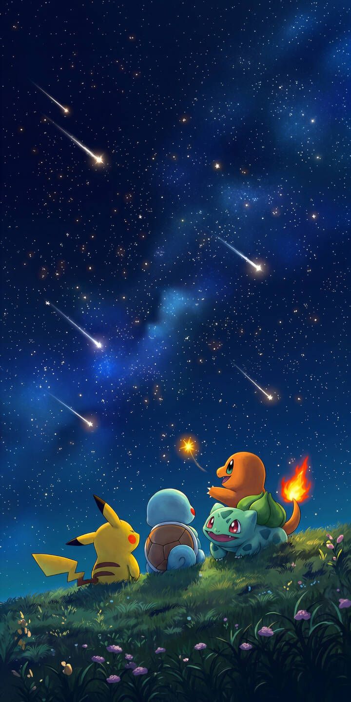 720x1440 Pokémon Starry Night Wallpaper