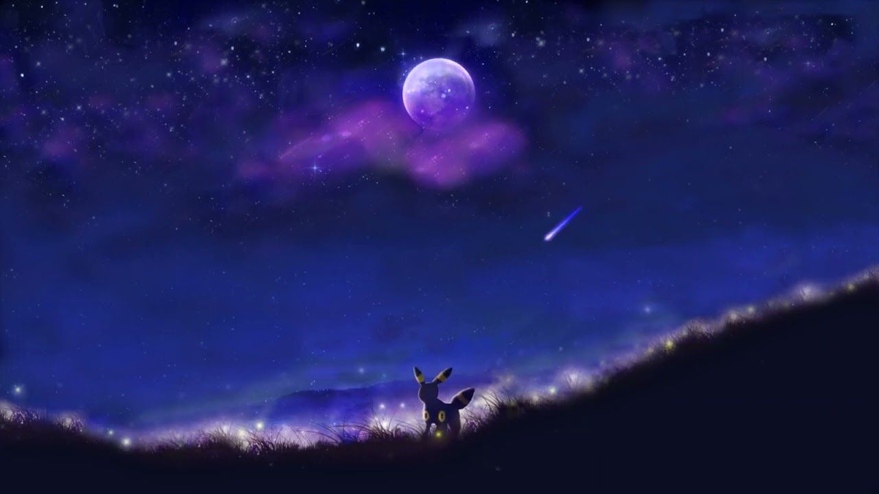1280x720 Pokemon Umbreon Night Sky Live Wallpaper 4K