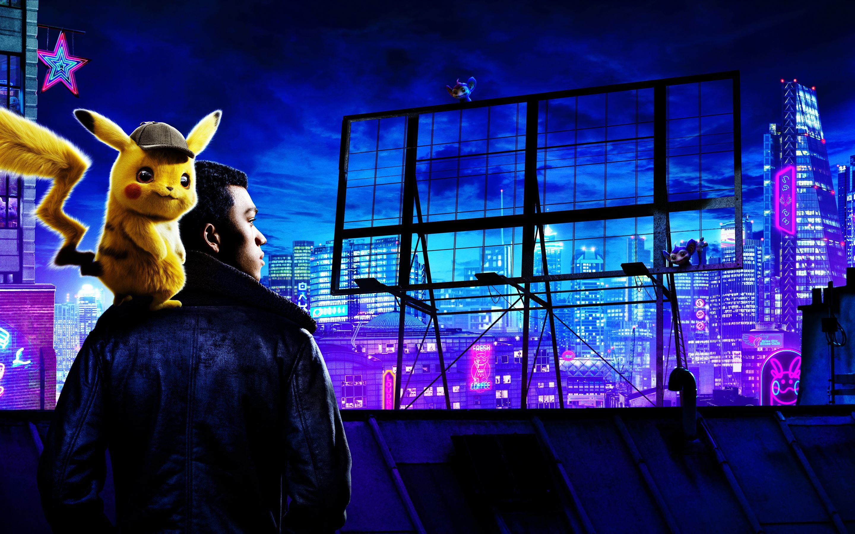 2880x1800 pokemon detective pikachu movie 10k MacBook Air Wallpaper Download