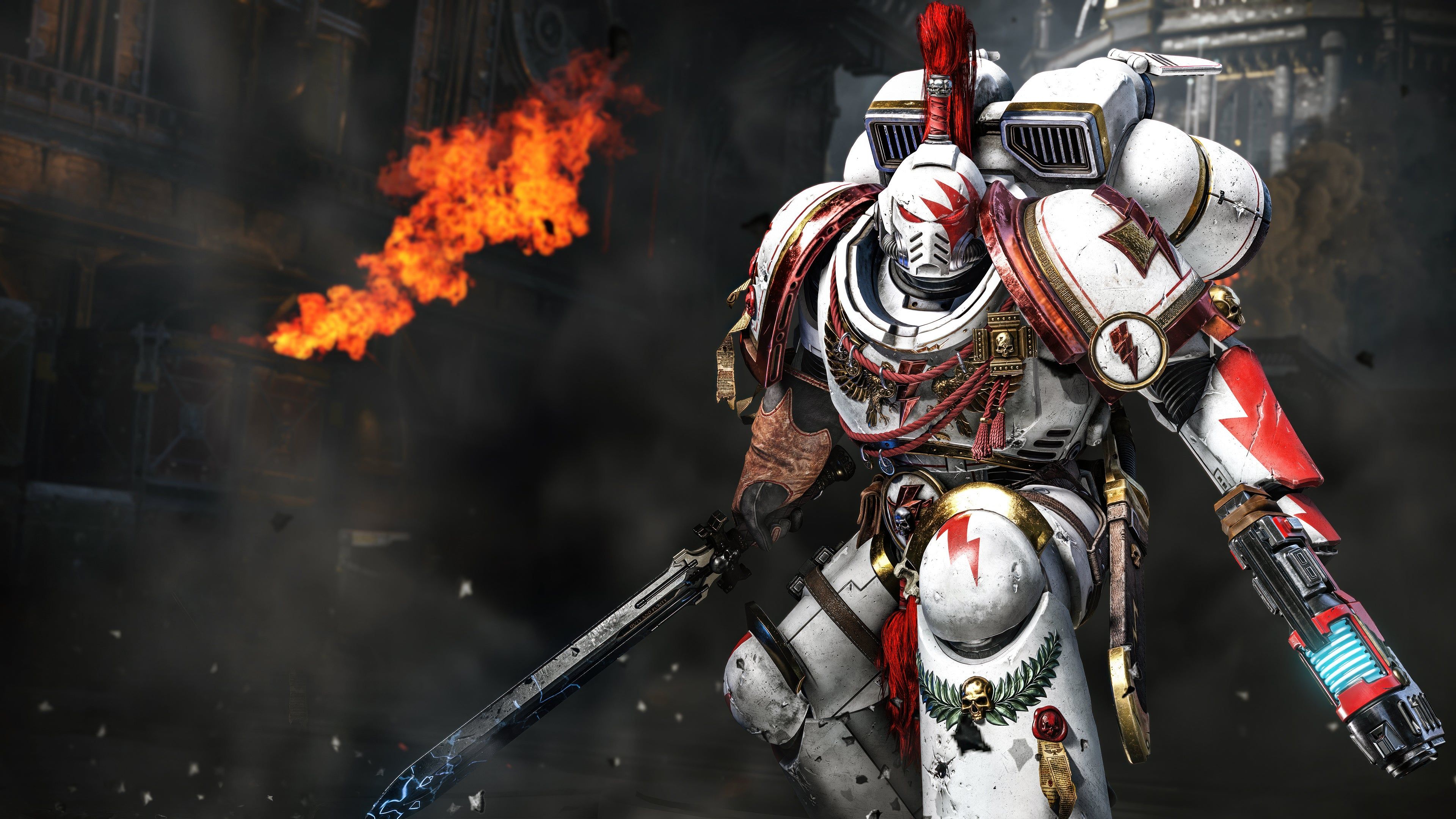 3840x2160 Space Marine 2 White Scars and Blood Angels Wallpaper 4K, 2025