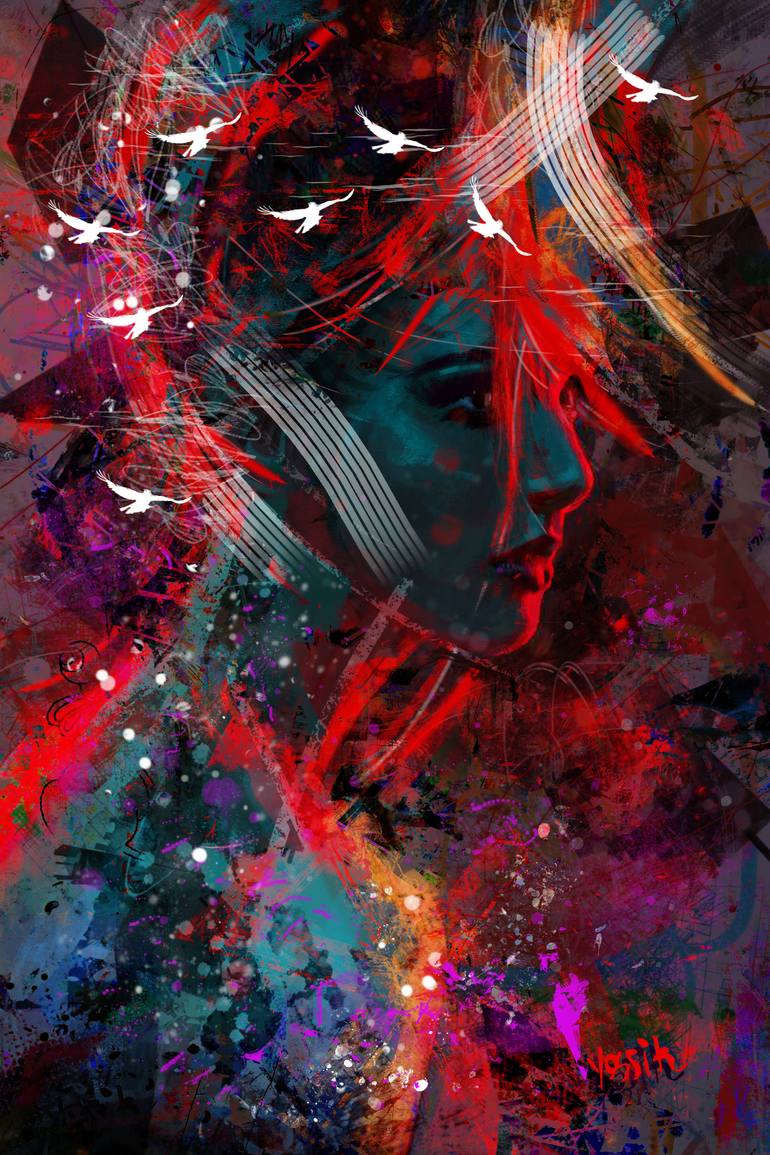 770x1155 free your mind Mixed Media by Yossi Kotler. Saatchi Art United Arab Emirates