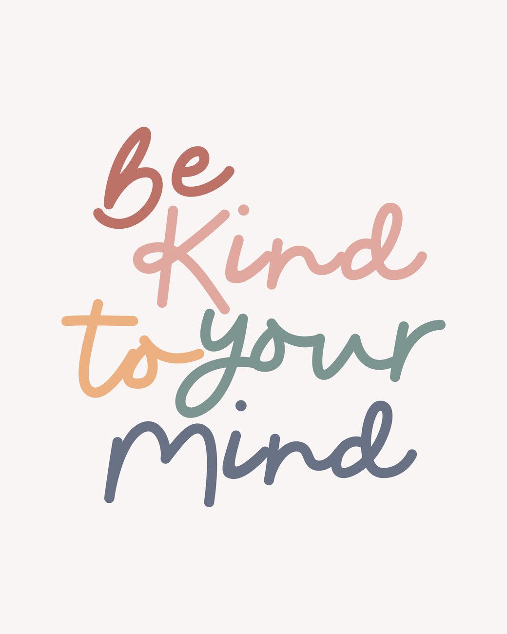 1040x1300 Poster Be Kind To Your Mind