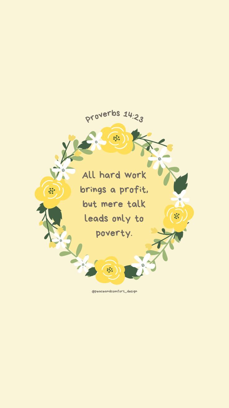 736x1308 Proverbs 14:23 Wallpaper