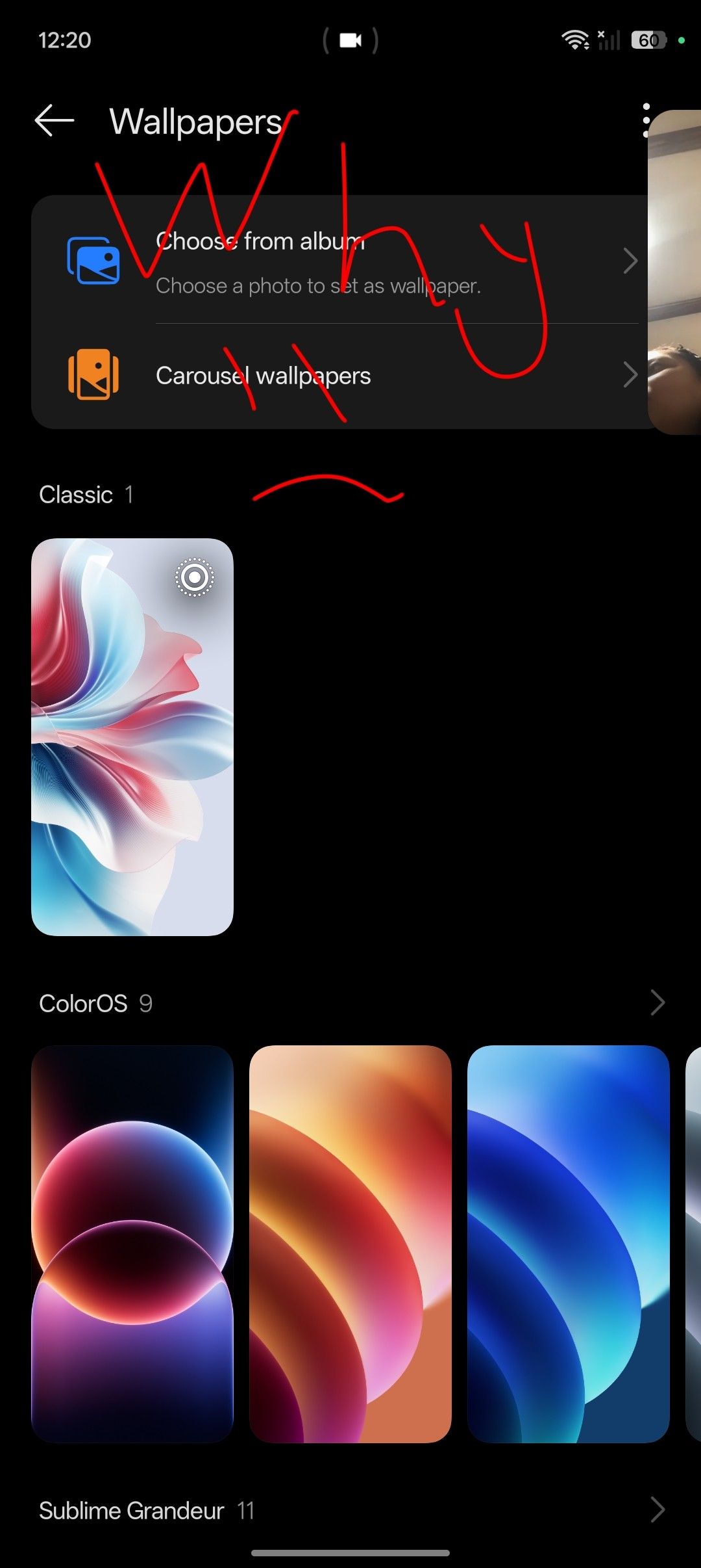 1080x2412 Hey Oppo why I have only one live photo Wallpaper