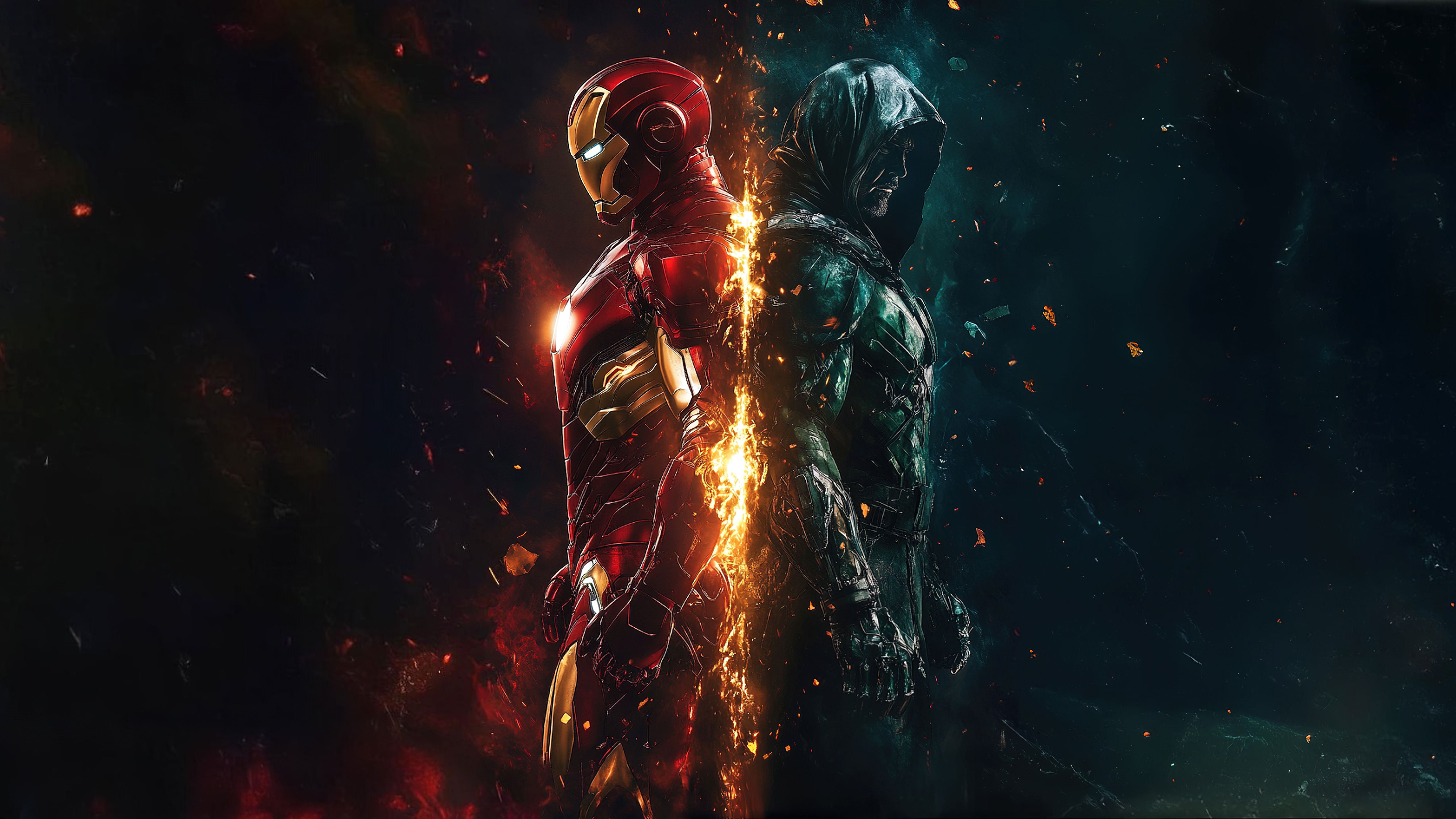 5120x2880 Iron Man Wallpaper 4K, Doctor Doom, Marvel Comics, 5K