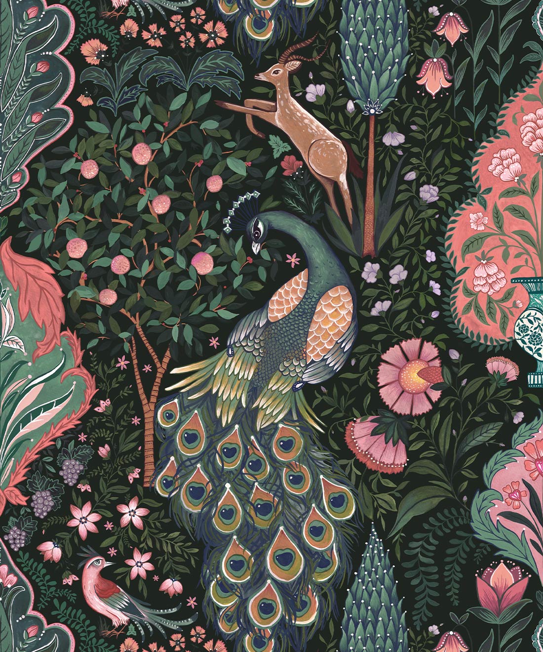 1100x1320 Milton & King Garden Wallpaper Egg Roll Set