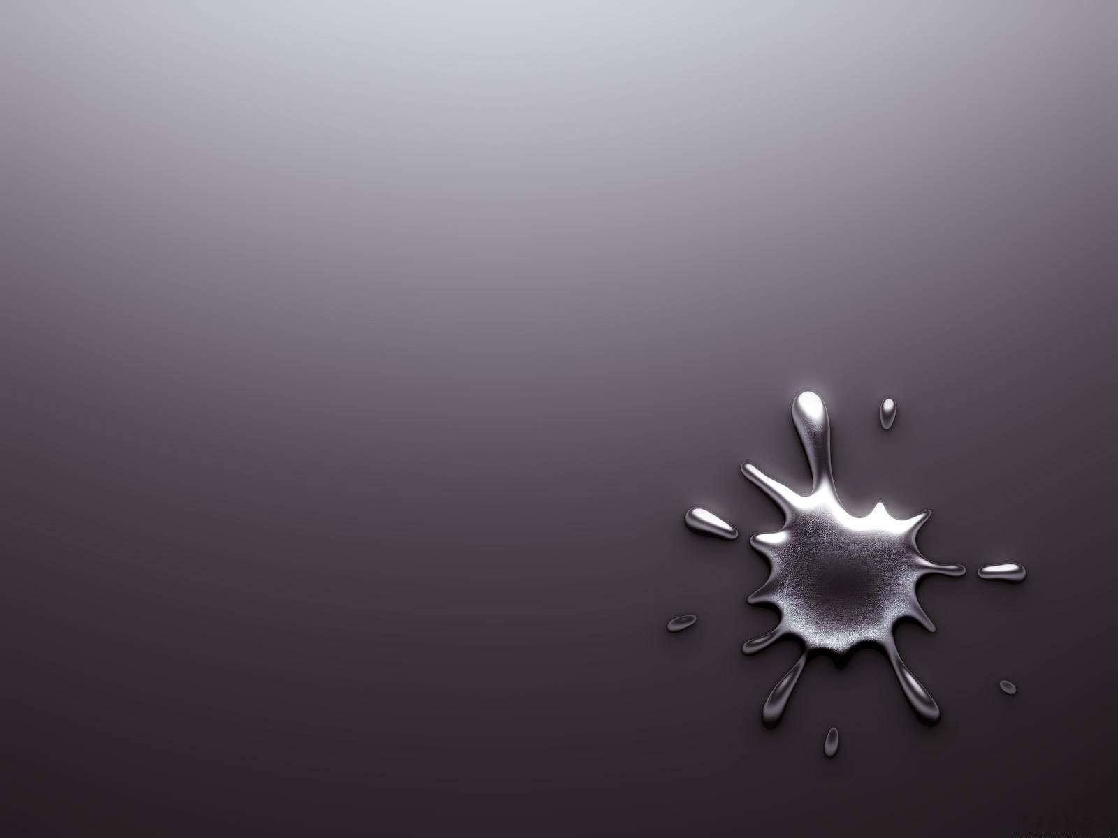 1600x1200 3D Silver Liquid