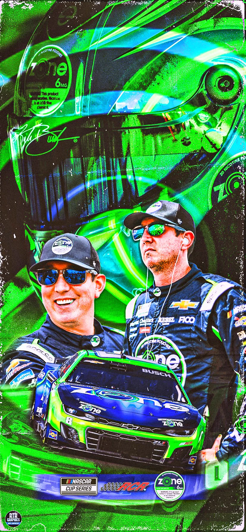 828x1792 Rolando✭⭕ on X: Kyle Busch Zone Phone Wallpaper. #NASCAR #KyleBusch #Racing #Sports / X