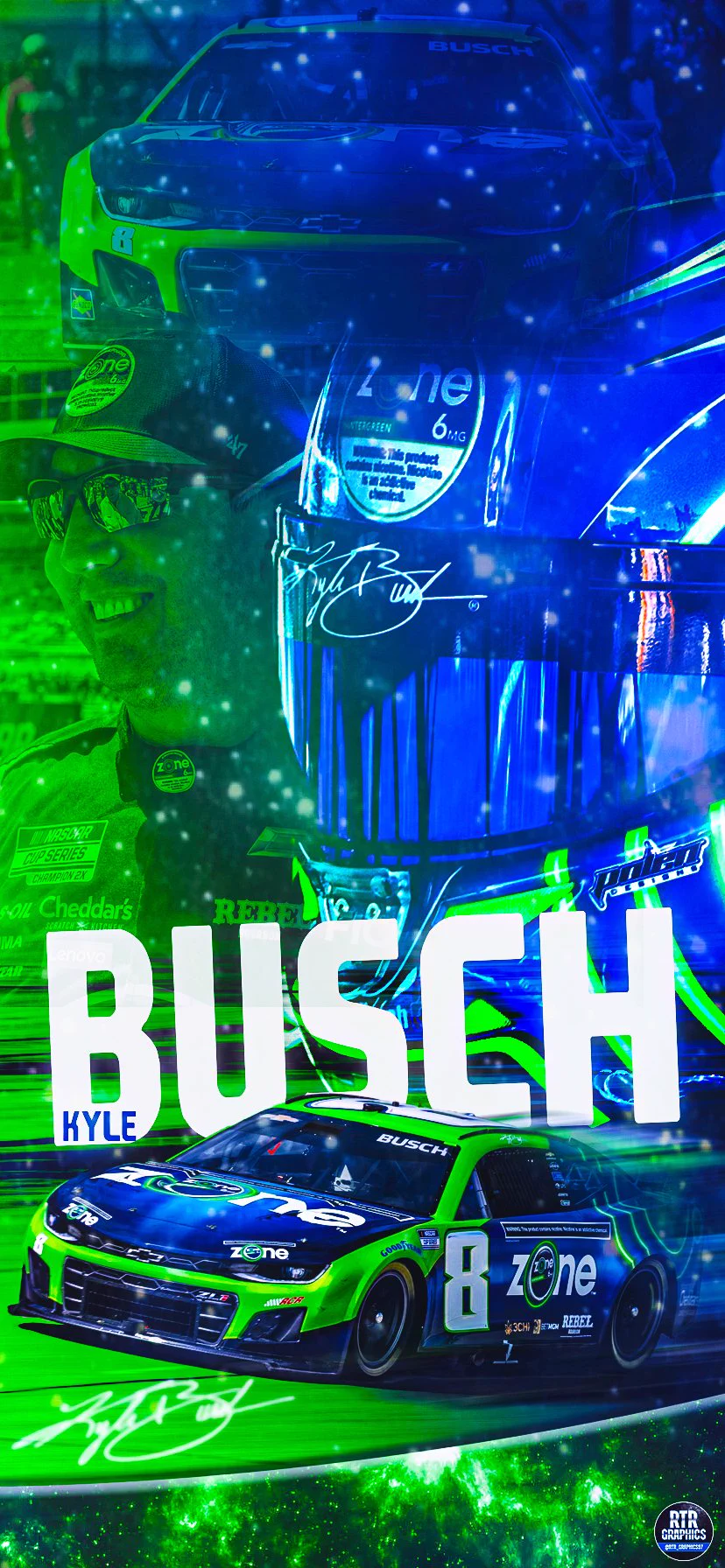828x1792 Rolando✭⭕ on X: Kyle Busch Zone Phone Wallpaper. / X