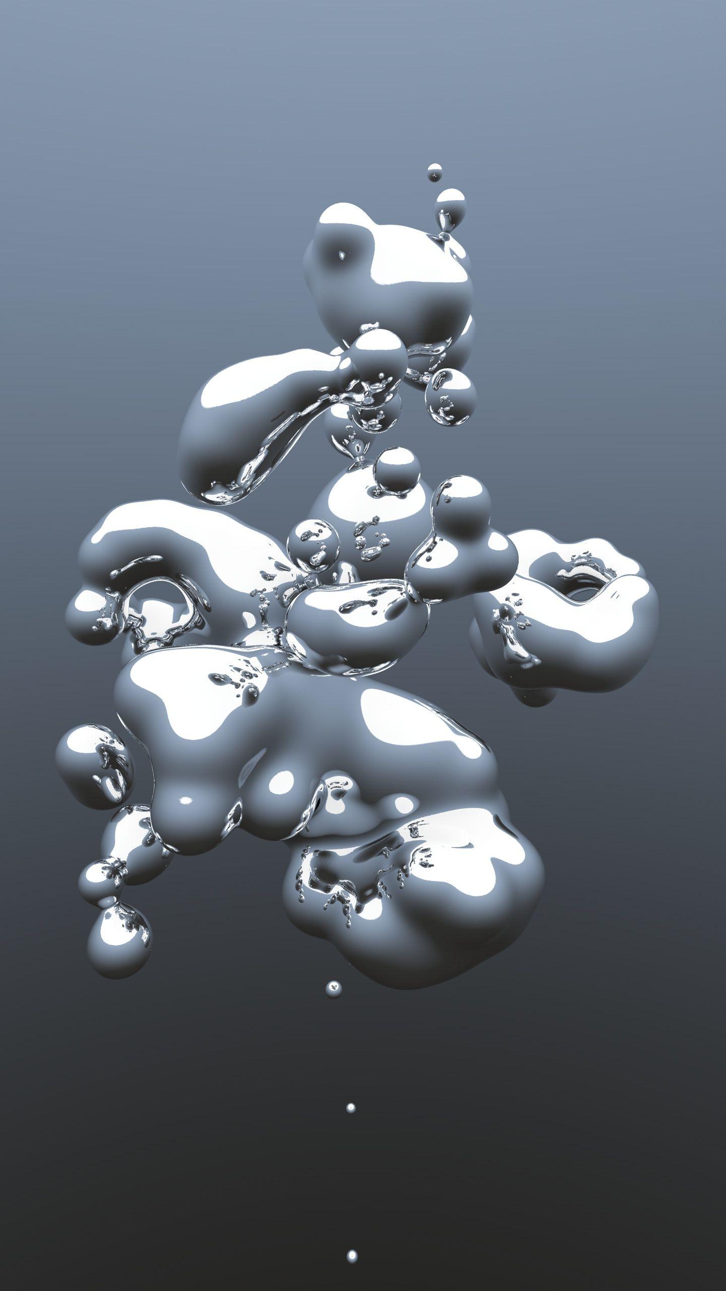 1440x2560 Liquid Silver Wallpaper .
