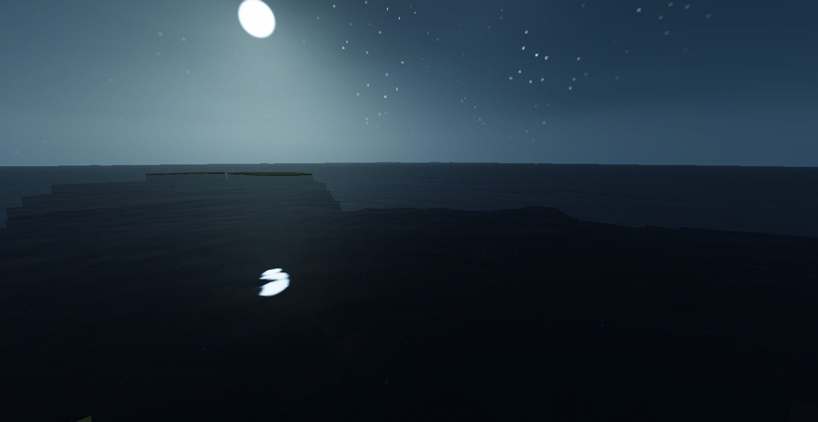 1611x833 Minecraft, Landscape, Night Wallpaper HD / Desktop and Mobile Background