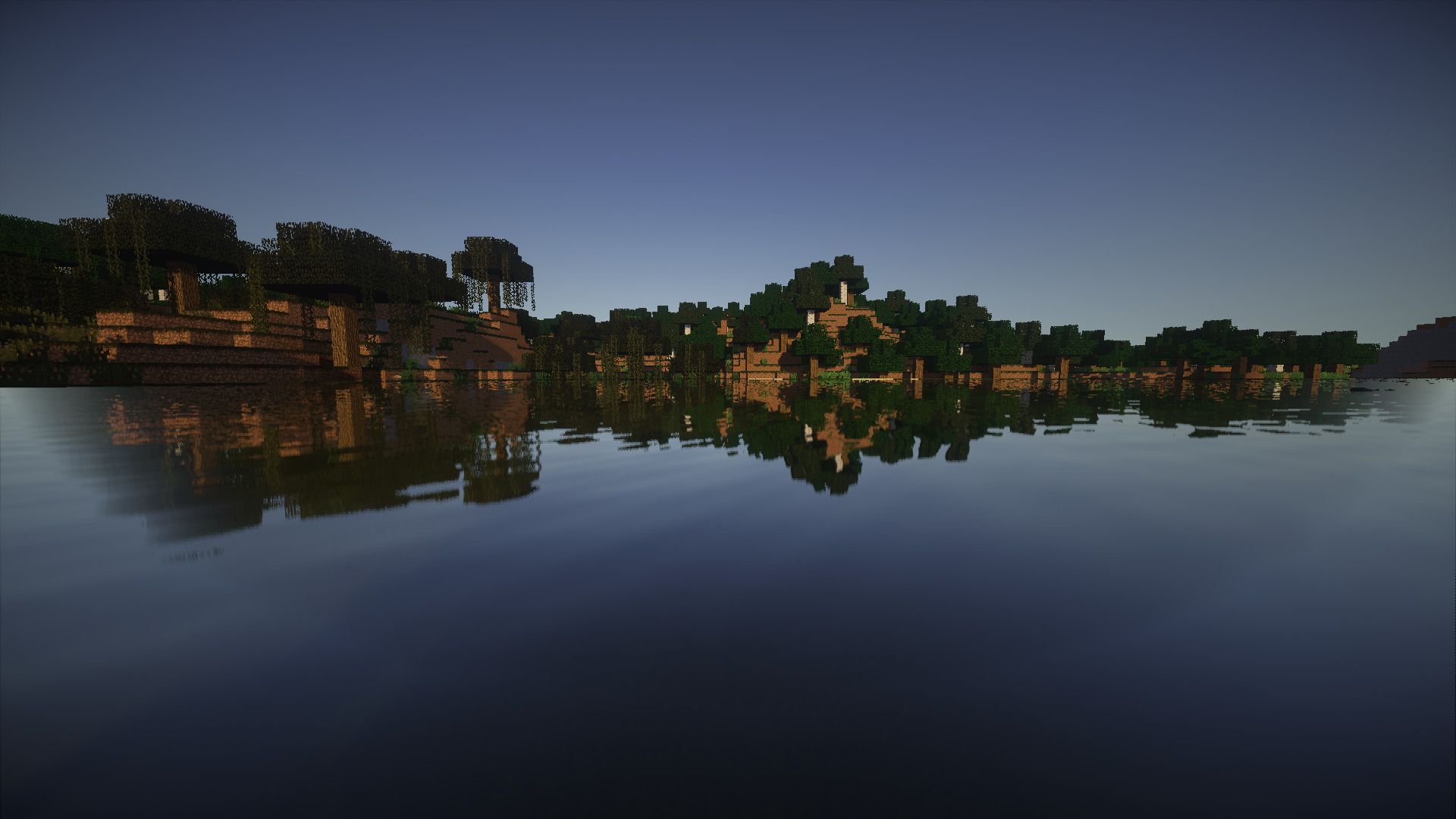 1920x1080 Minecraft, Sun, Moon, Lava, Water, Shaders, Black Wallpaper HD / Desktop and Mobile Background