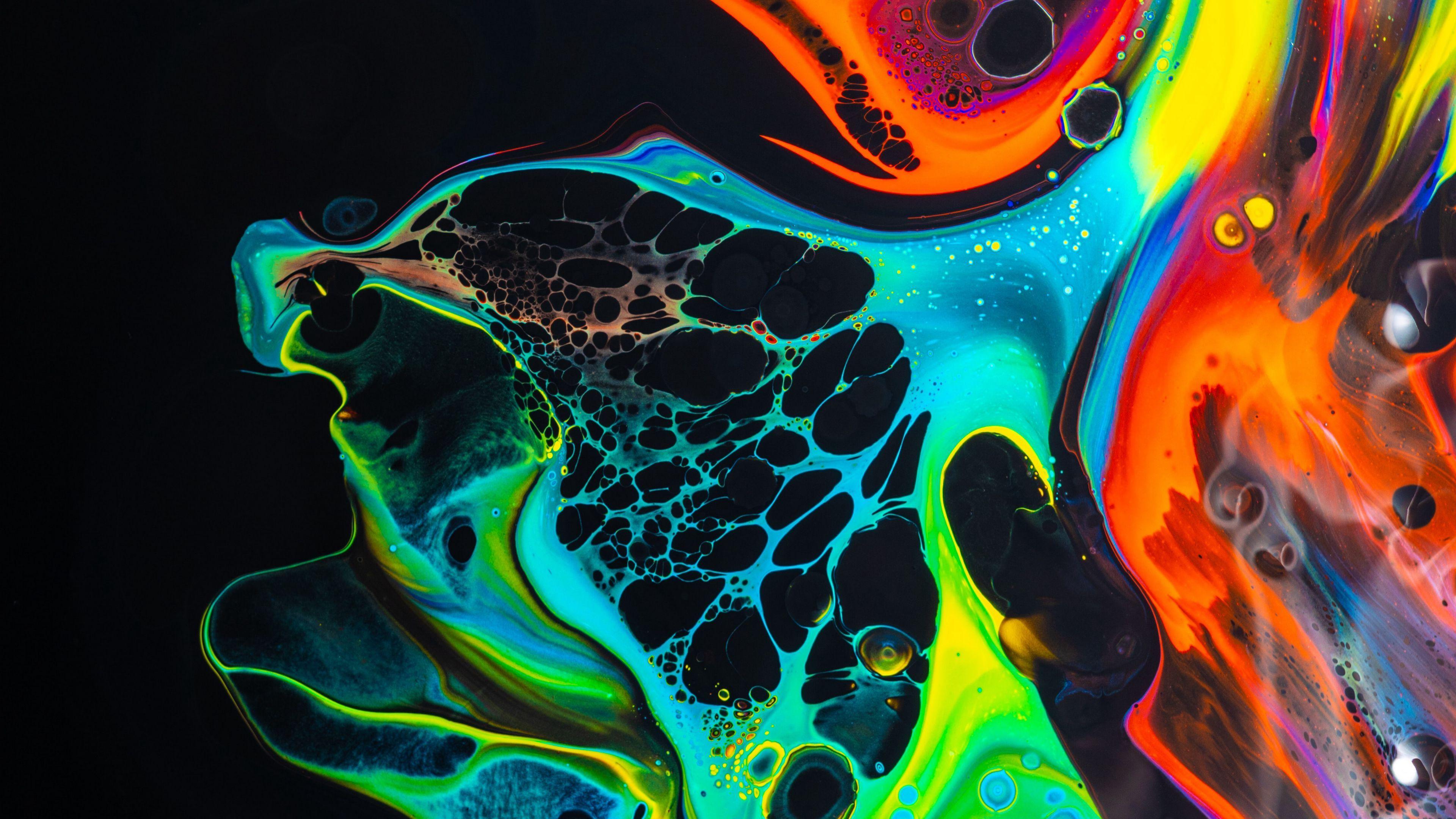 3840x2160 Black Liquid Wallpaper 4K .