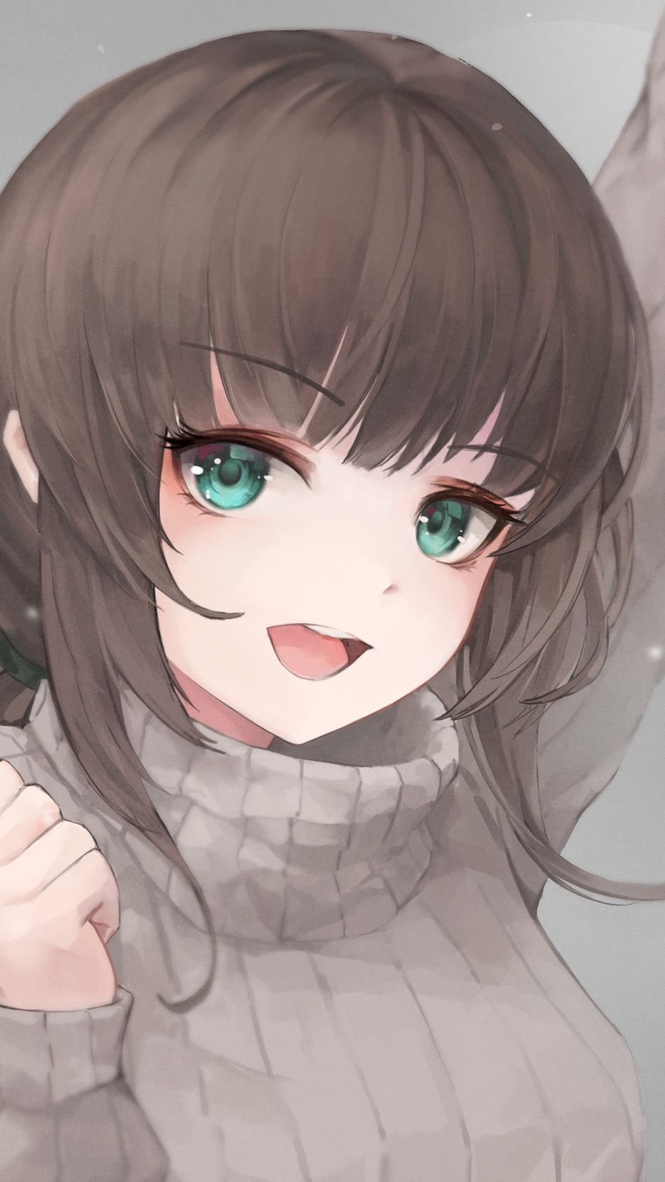 938x1668 Download Wallpaper 938x1668 Girl, Smile, Face, Cute, Anime Iphone 8 7 6s 6 For Parallax HD Background
