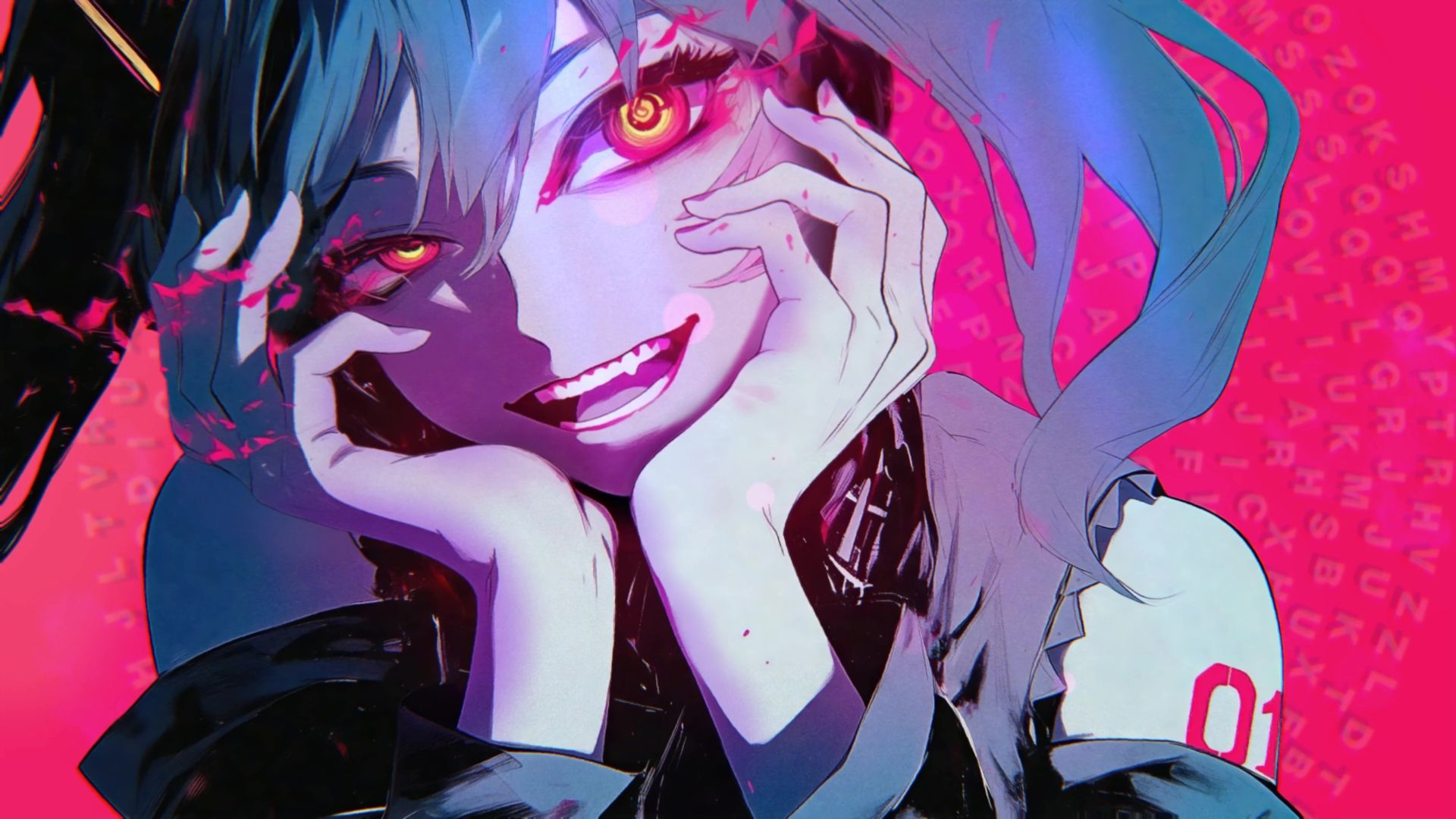 1920x1080 Evil Miku Smile Live Wallpaper