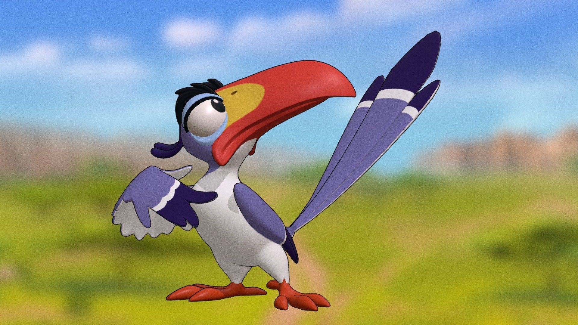 1920x1080 Sketchfab. Zazu character, Zazu drawing, Zazu bird