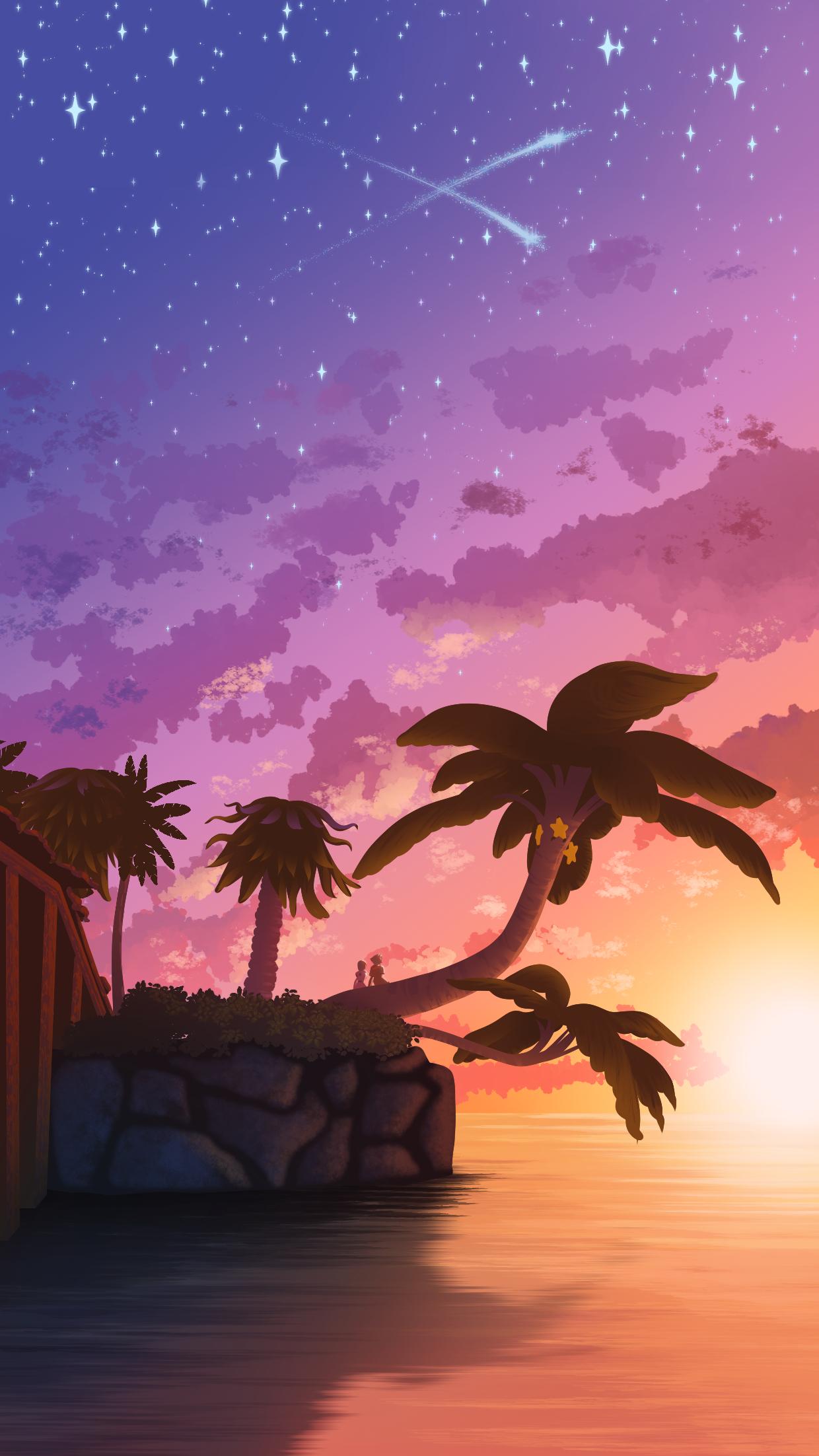 1240x2204 I made a Destiny Islands wallpaper + the Queen herself liked it