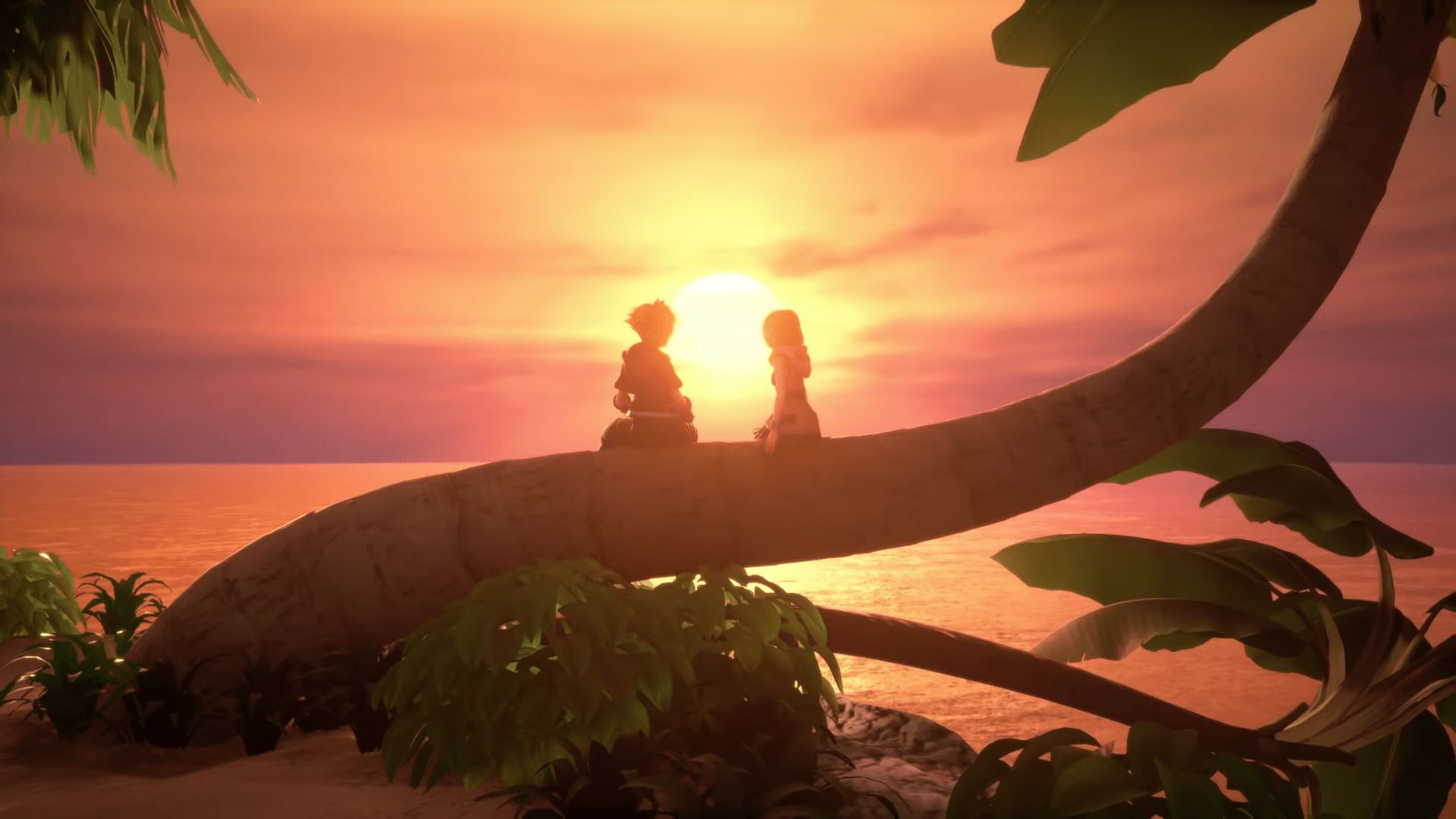 1920x1080 KH3][Wallpaper] Sora and Kairi on Destiny Islands from the Big Hero 6 Extended