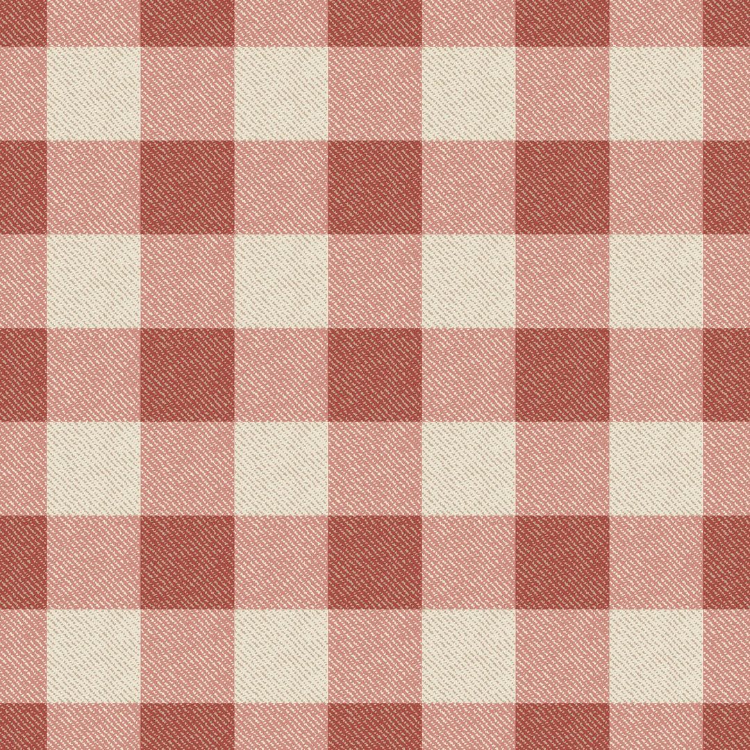 1080x1080 Washed Gingham Red Clay Wallpaper by Mitchell Black, 6 inch Repeat