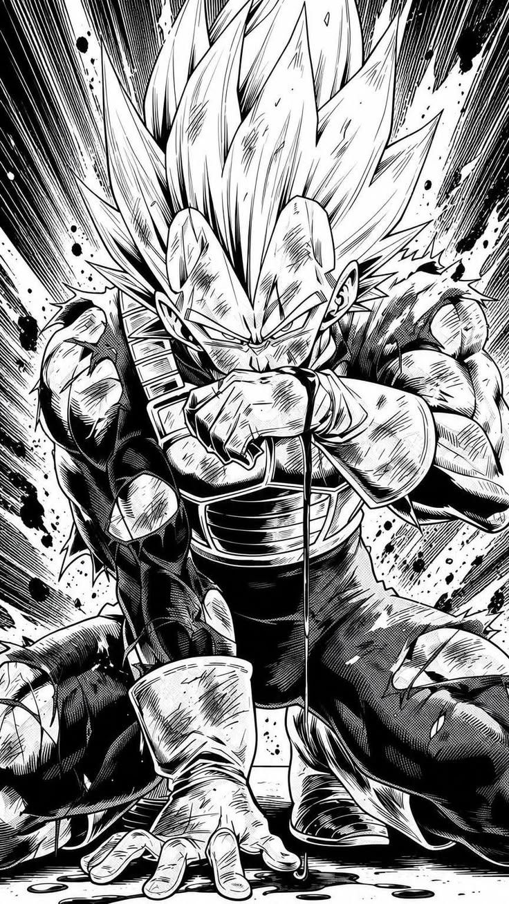 736x1308 Super dragon ball black and white. Vegeta manga art, Gojo drawing manga style, Vegeta manga