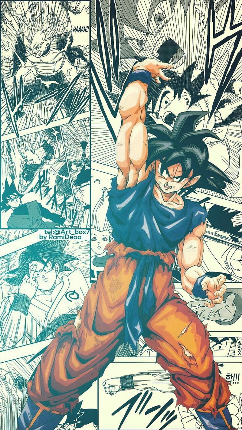 800x1422 Goku, manga, anime, dragon, ball, HD phone wallpaper