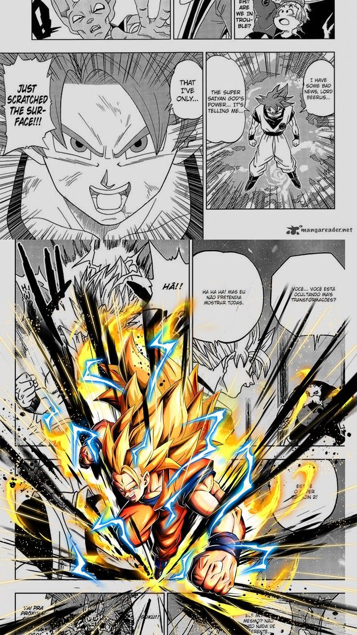 720x1280 Super saiyan panel. Dragon ball super manga wallpaper, Goku kamehameha panel, Dragon ball comics
