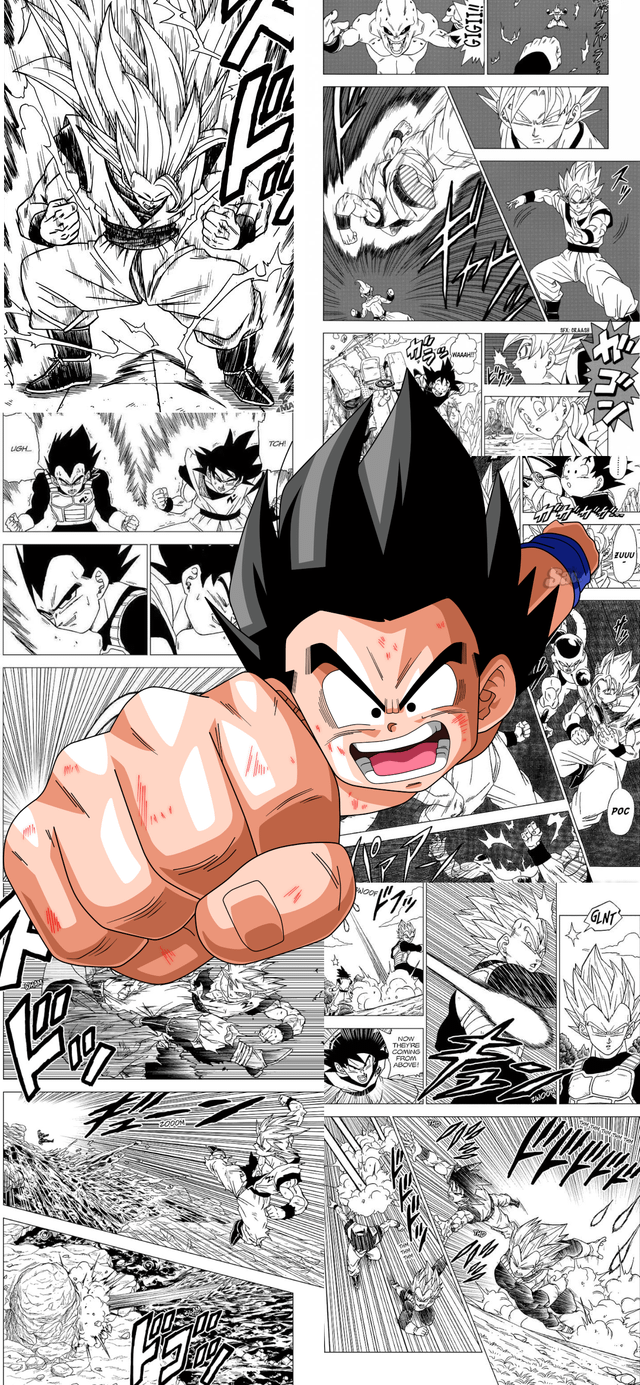 640x1385 Dragon Ball Z Manga Pop Wallpaper