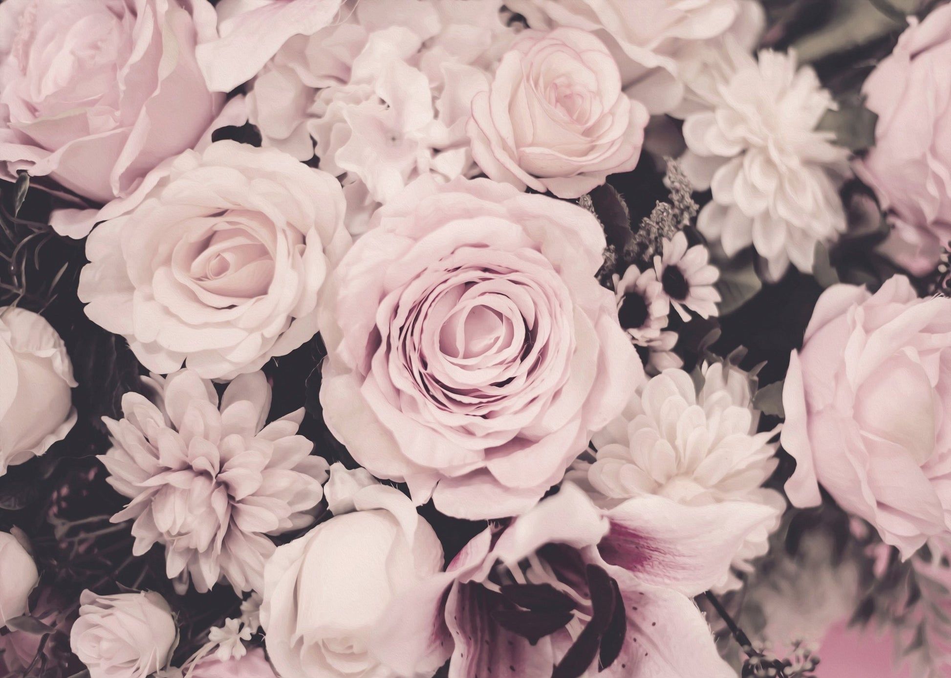 1946x1387 Muted Pink Floral Wallpaper