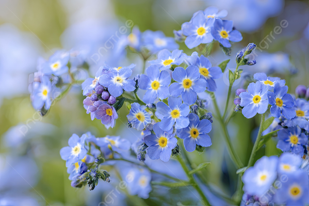 1200x800 Tiny Blue Forget Me Not Flowers With Yellow Centers, Forget Me Not, Myosotis, Spring Blooms Background Image And Wallpaper for Free Download